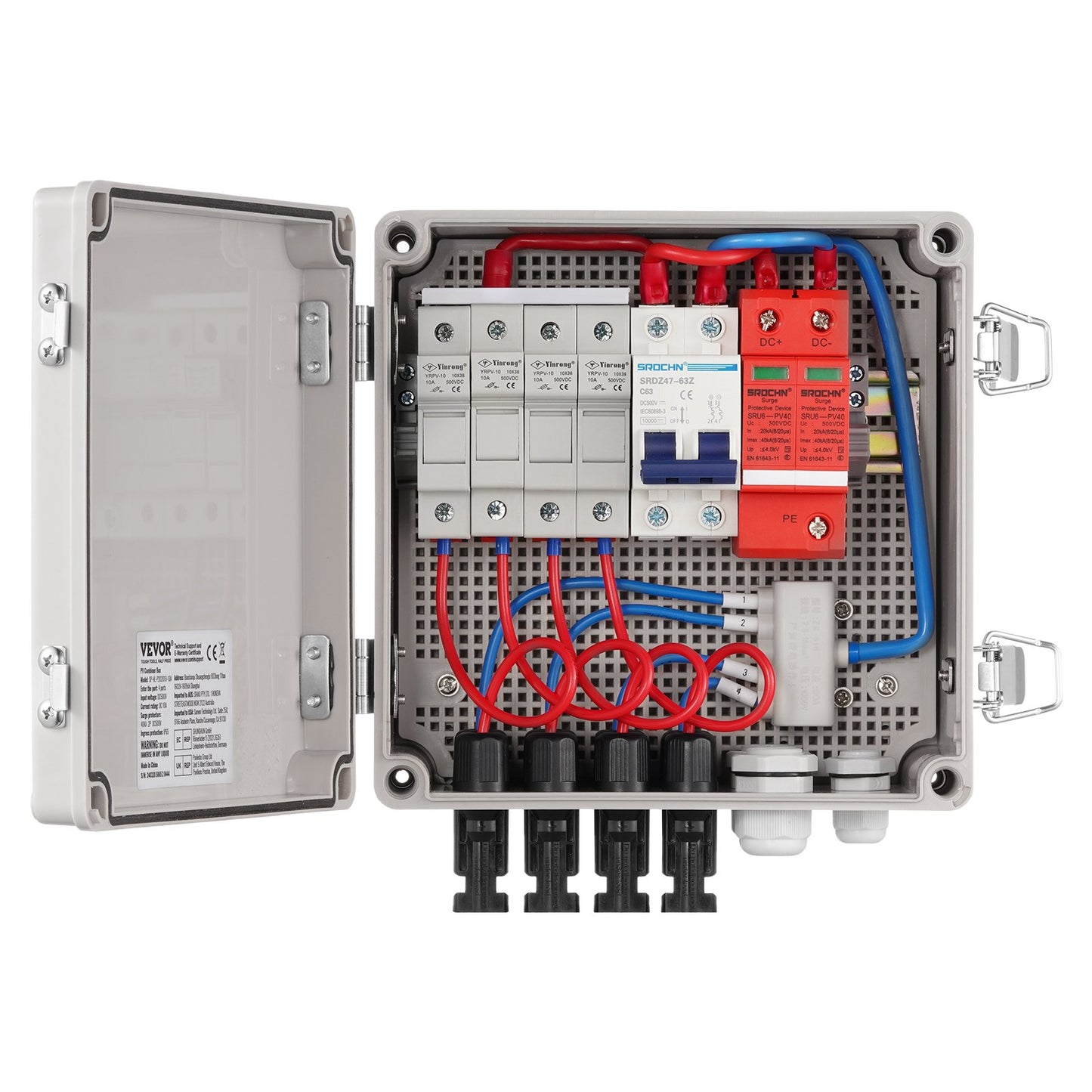 Solar PV Combiner Box 4 String — view 2