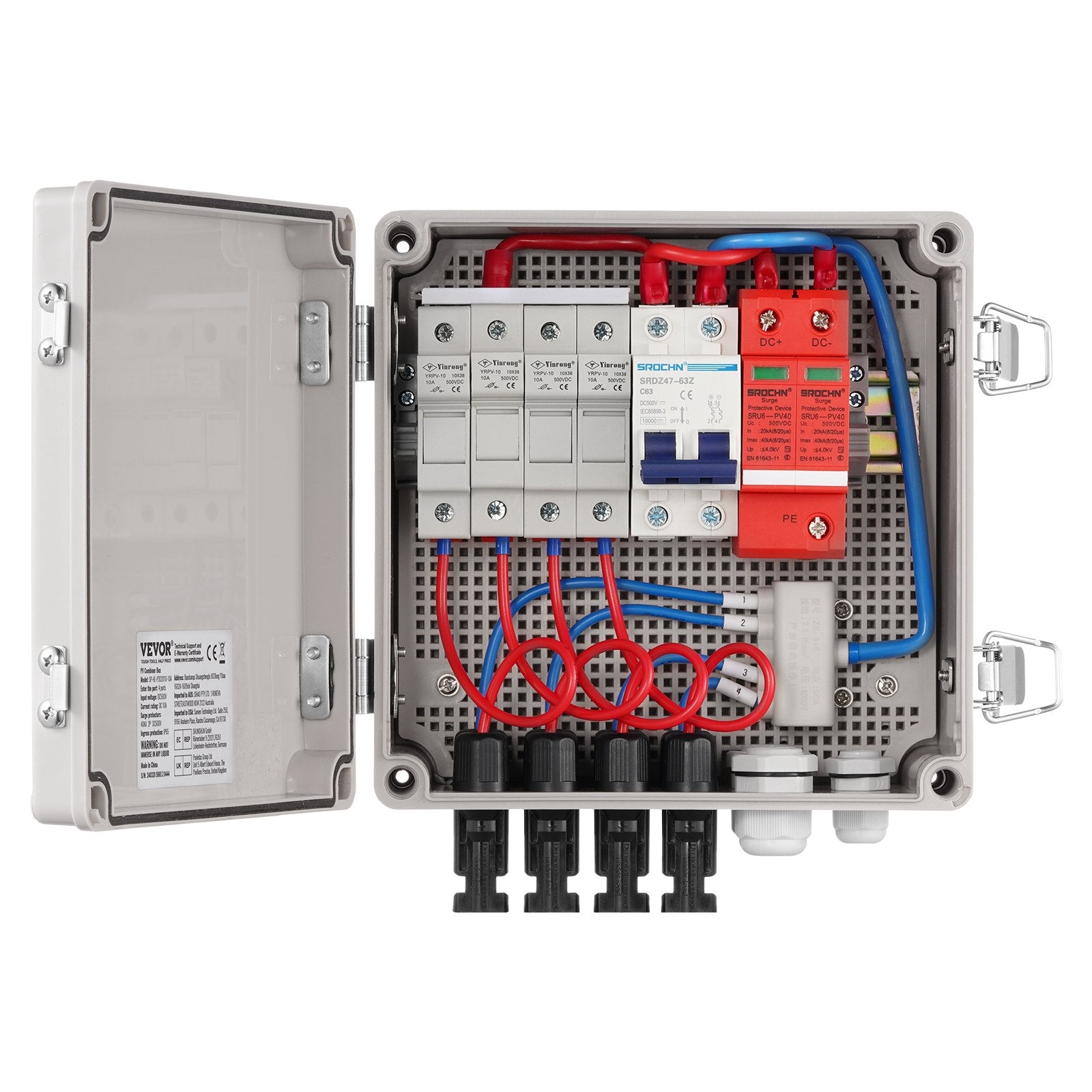 Solar PV Combiner Box 4 String — view 2