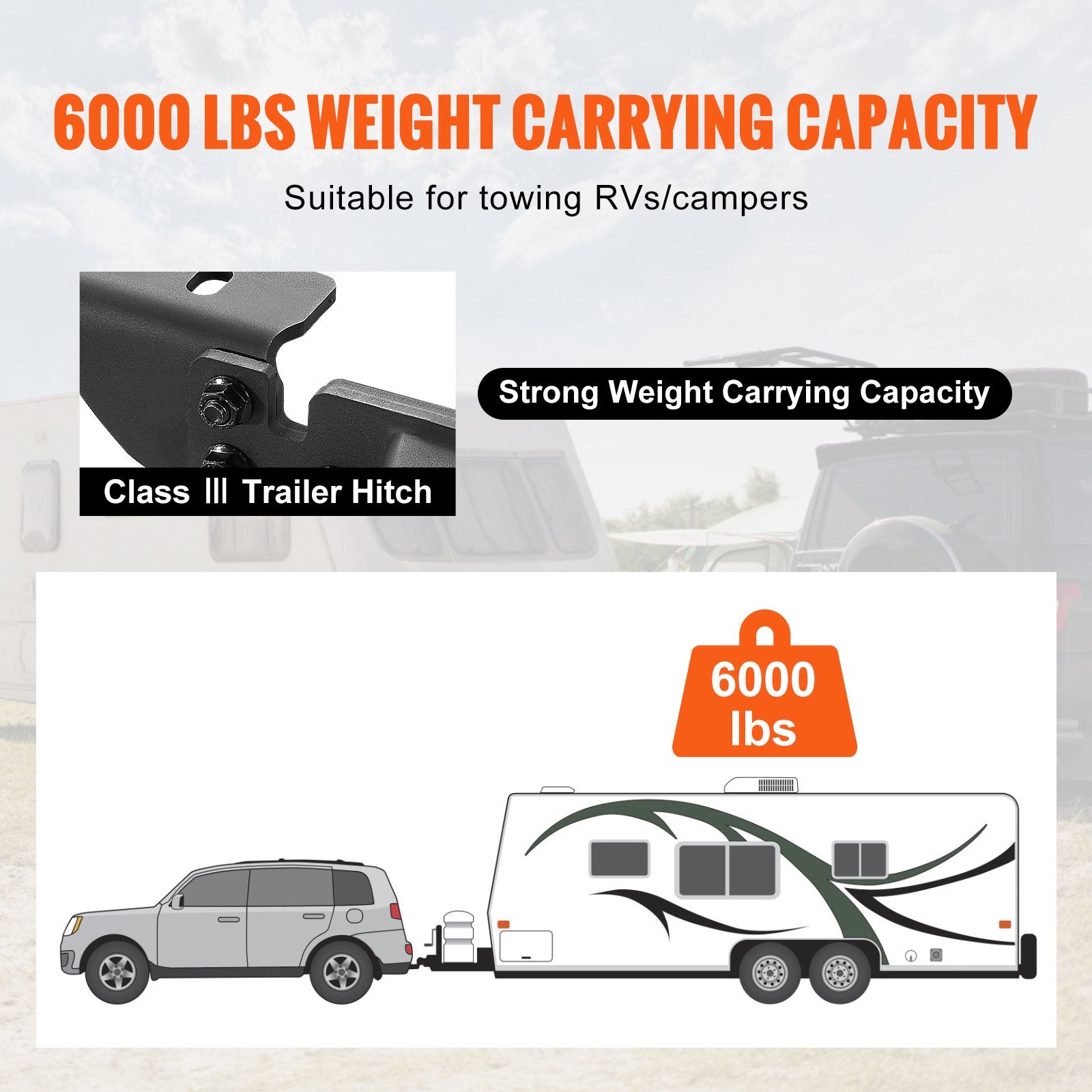 Class 3 Trailer Hitch, 2-Inch — view 6