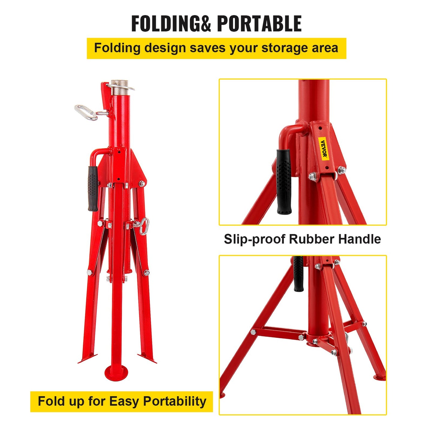 Pipe Jack Stand V-Head Foldable — view 6