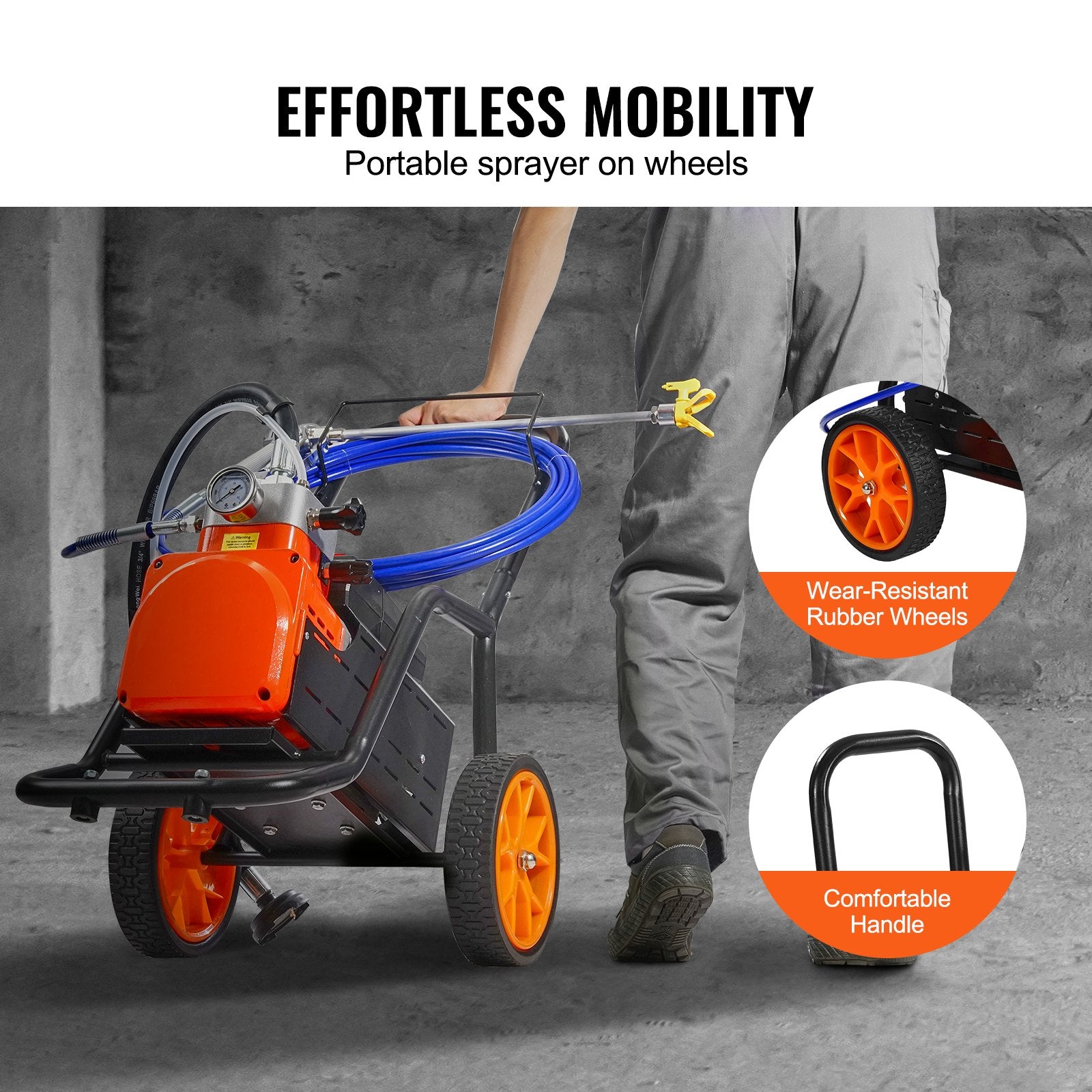 Cart Airless Paint Sprayer Diaphragm Paint — view 6