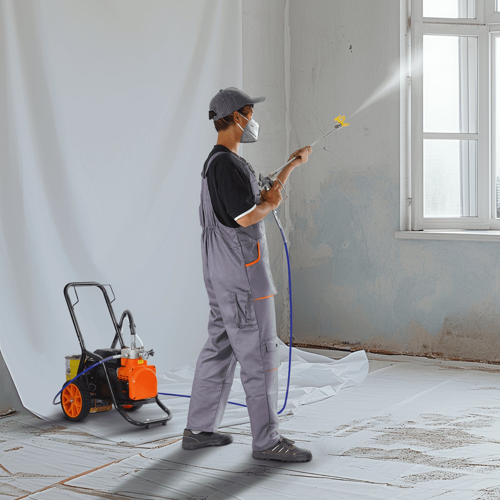 Cart Airless Paint Sprayer Diaphragm Paint — view 9