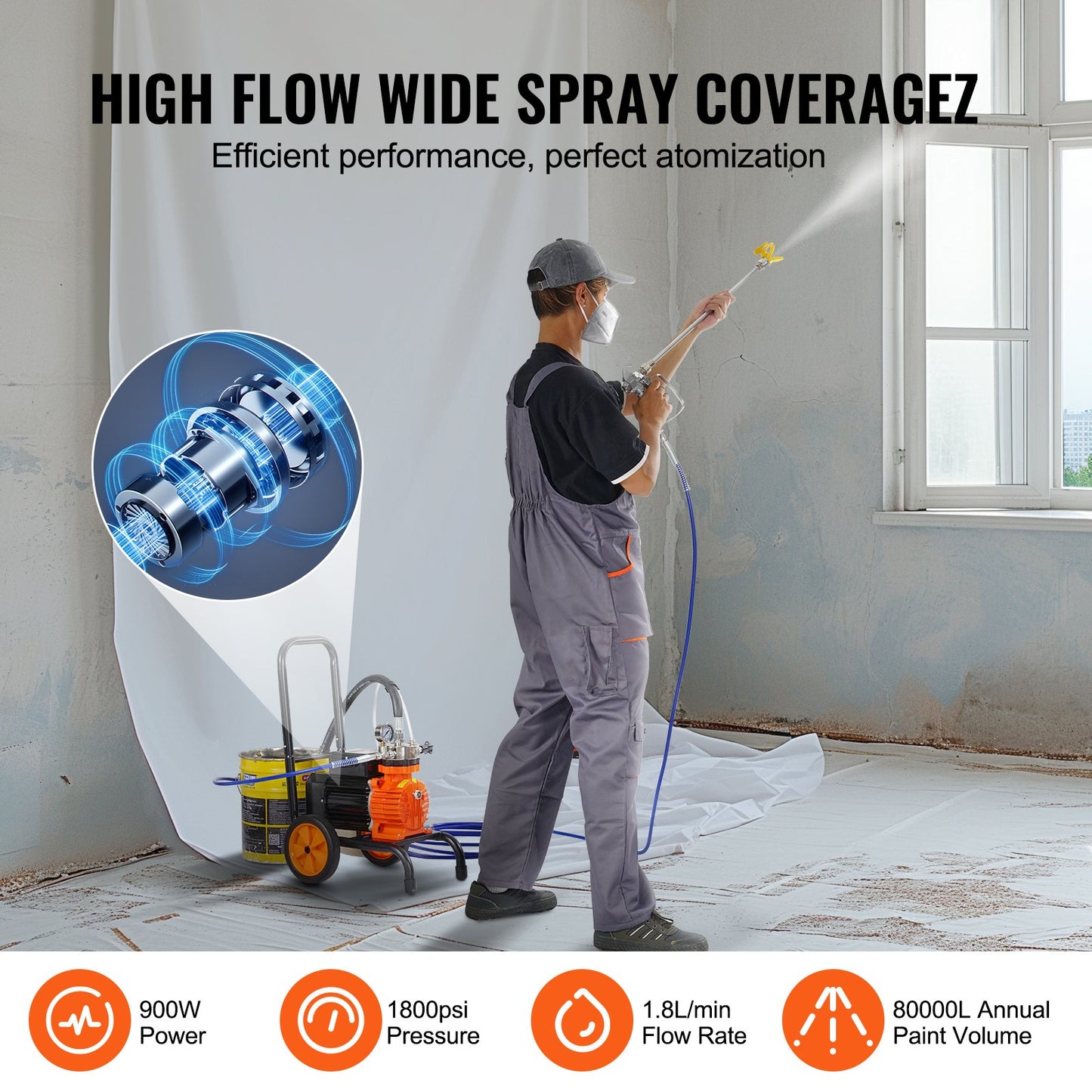 Cart Airless Paint Sprayer Diaphragm — view 4