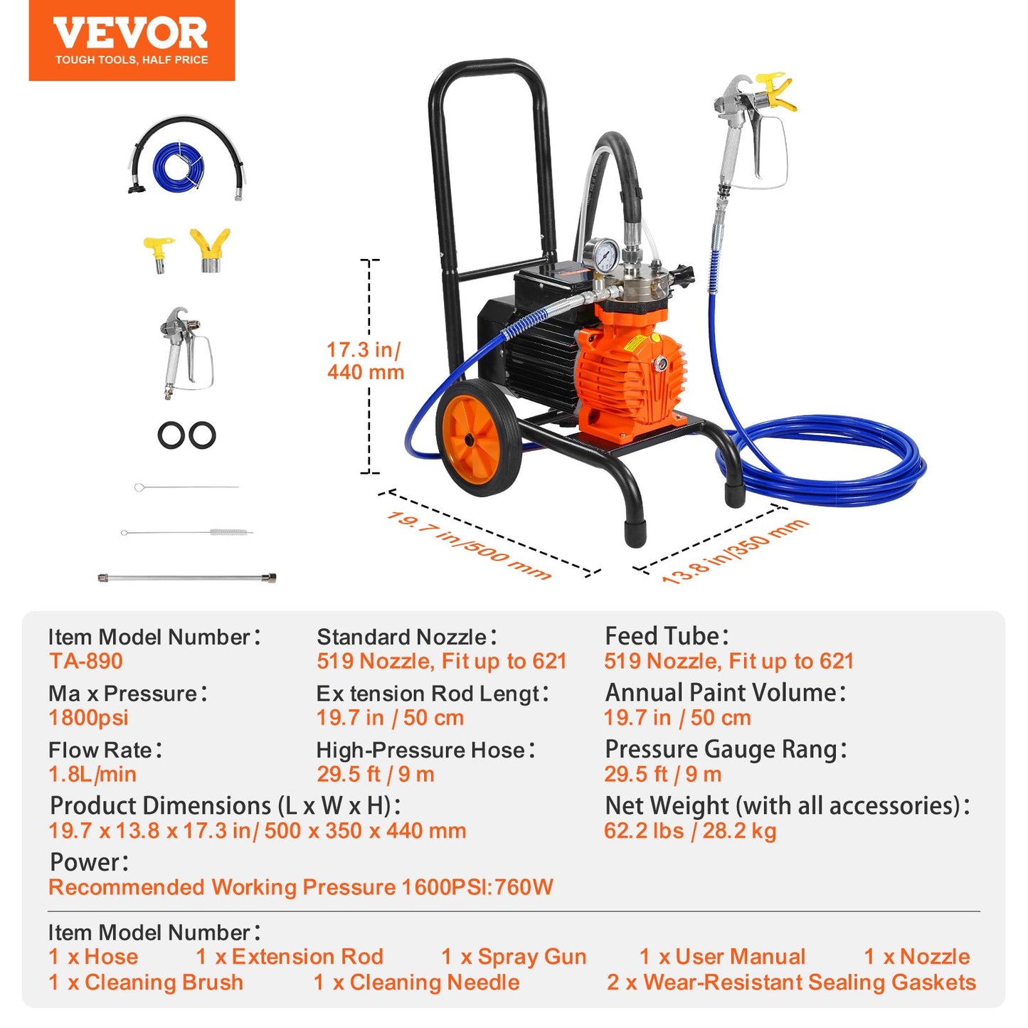 Cart Airless Paint Sprayer Diaphragm — view 8