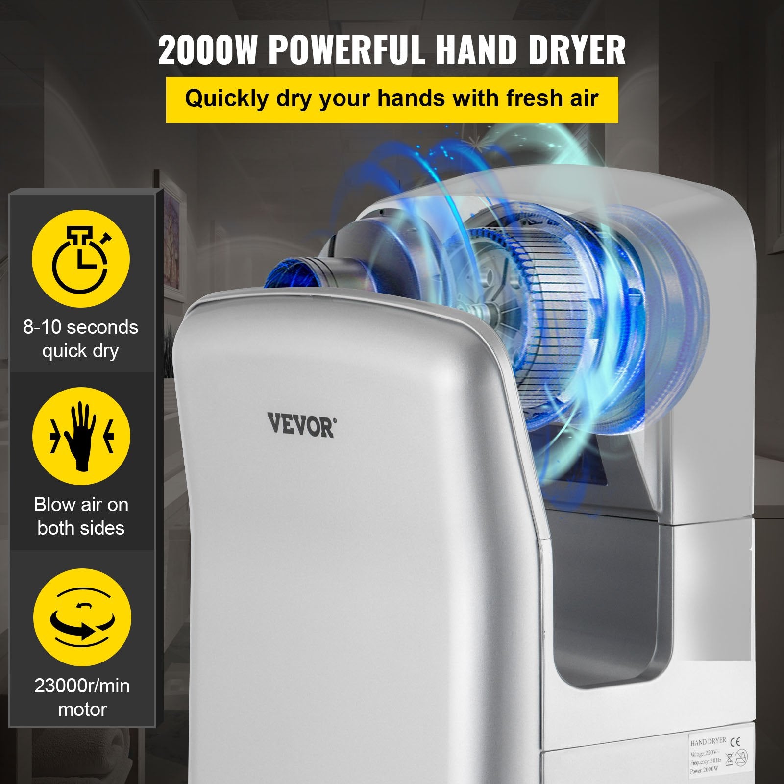 Jet Hand Dryer Blade Hand — view 3