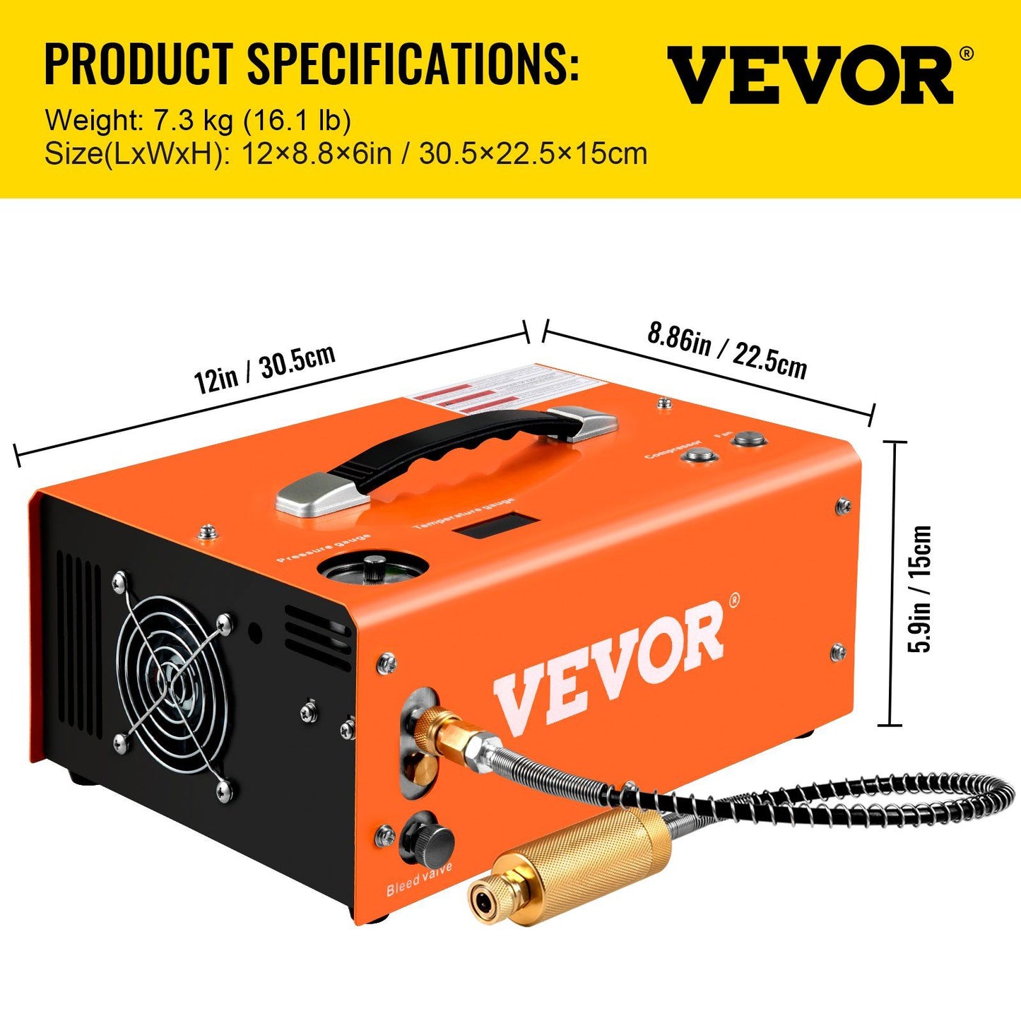 PCP Air Compressor Pump 12V 4500PSI Auto — view 8