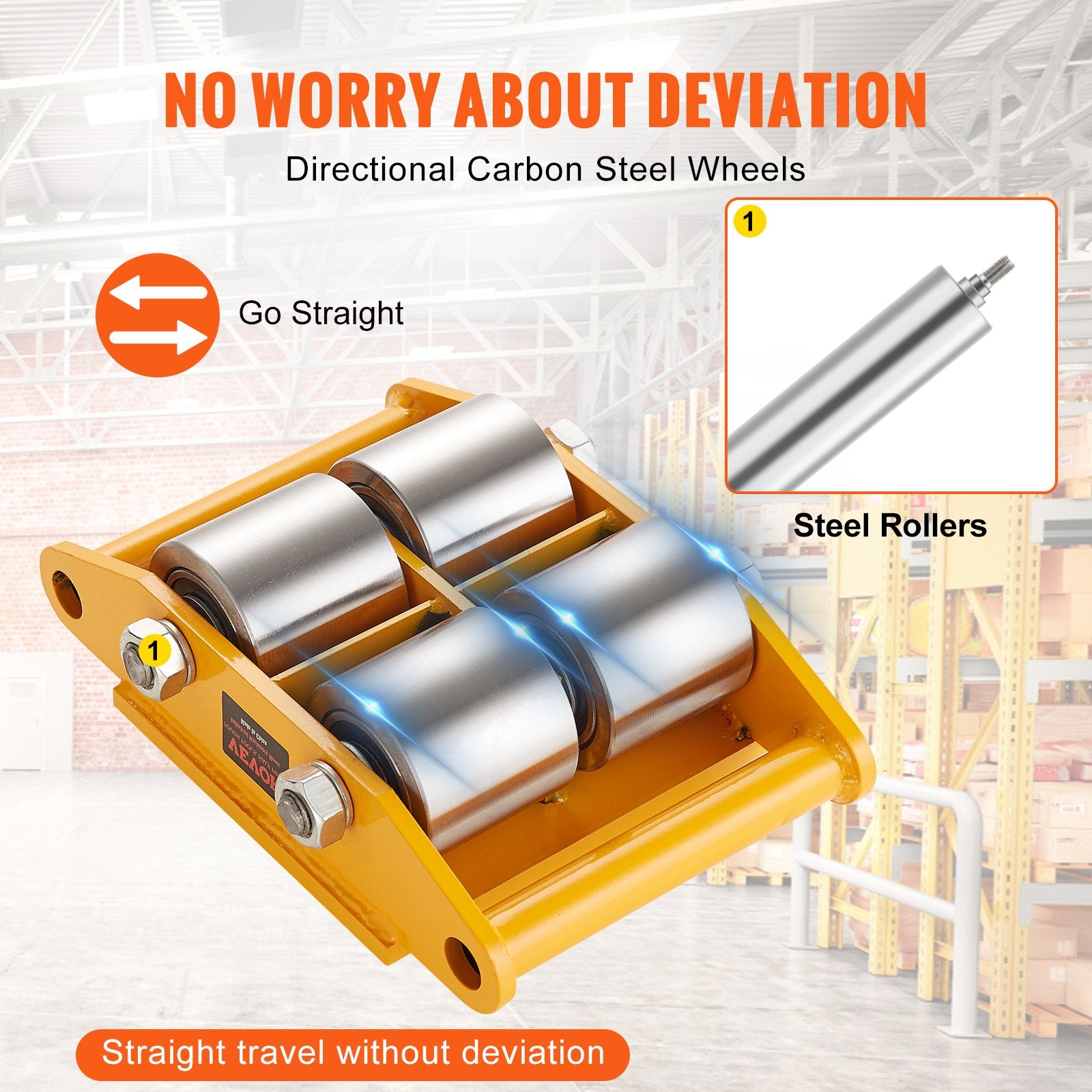 4PCS Machinery Skate Dolly Mover — view 5