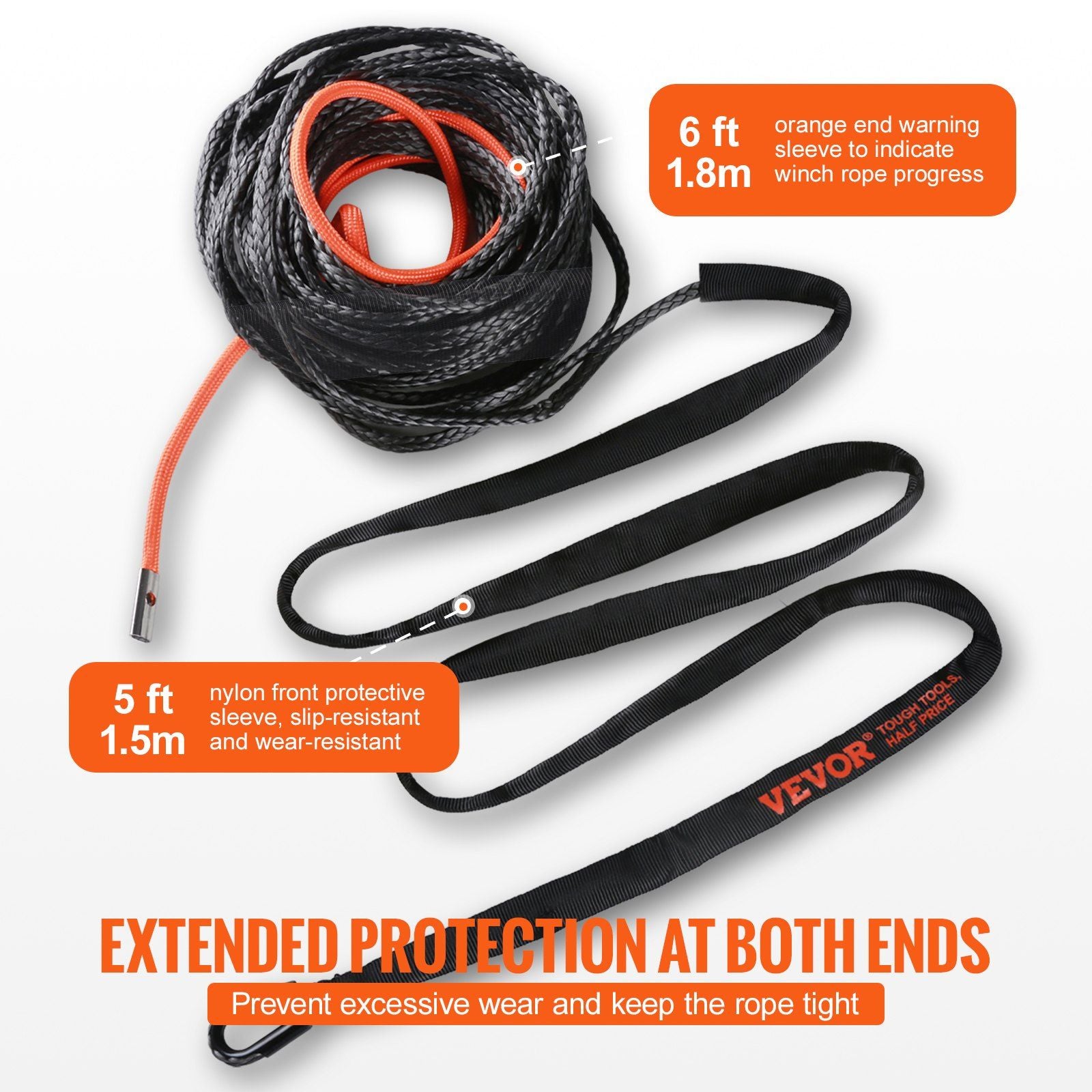 Synthetic winch rope 9.5 mm x 30.5 m — view 5