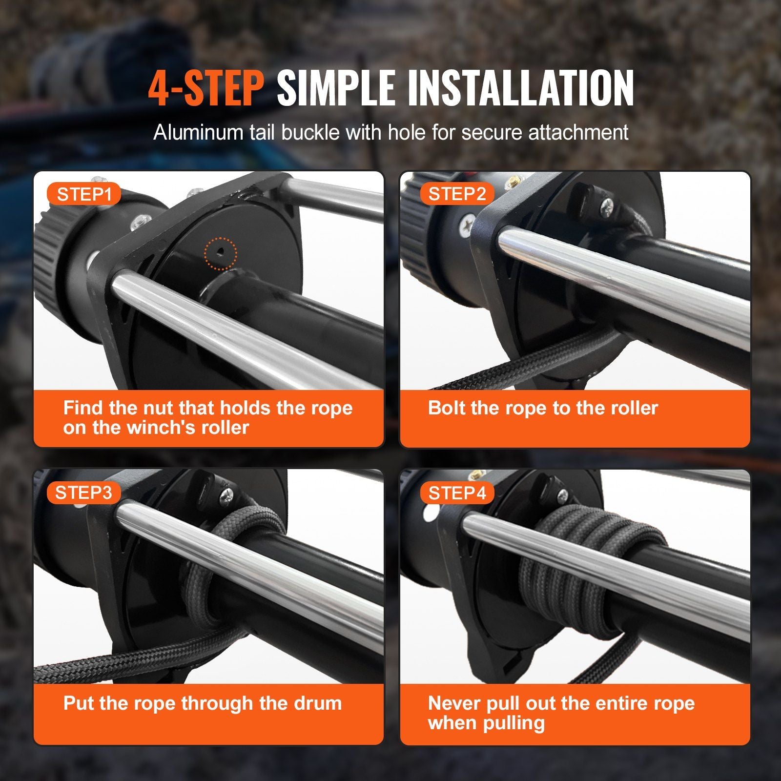 Synthetic winch rope 9.5 mm x 30.5 m — view 6