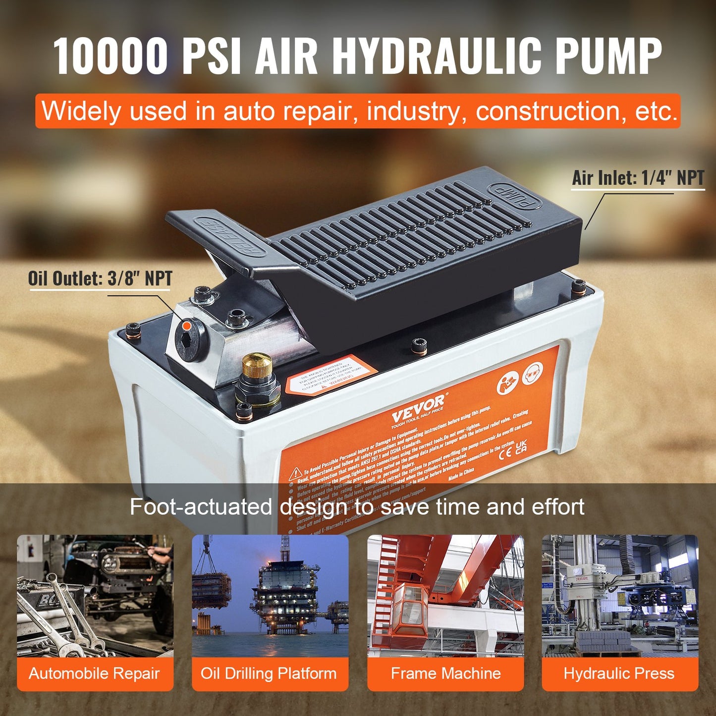 Air Hydraulic Pump, 10,000 PSI — view 7