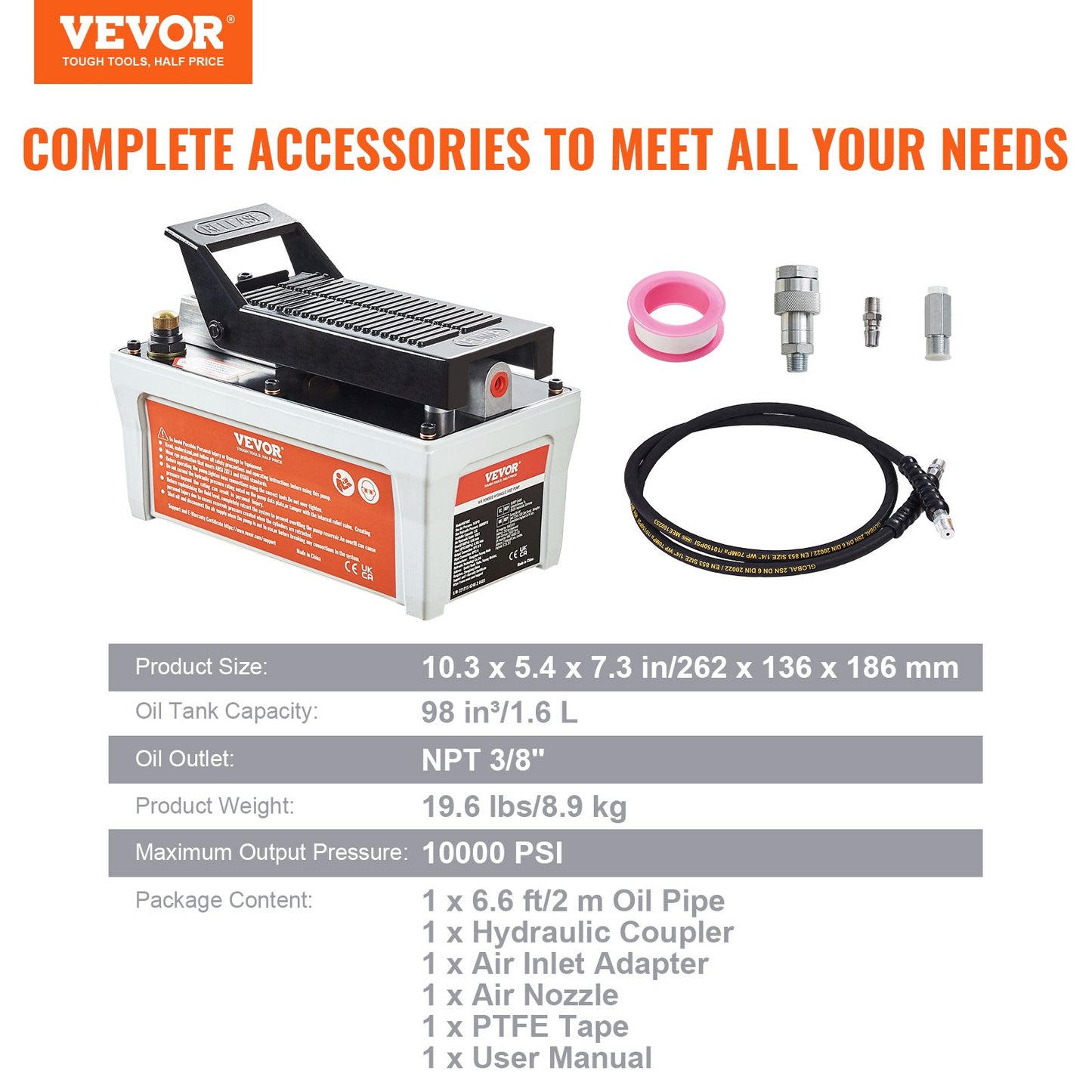 Air Hydraulic Pump, 10,000 PSI — view 8