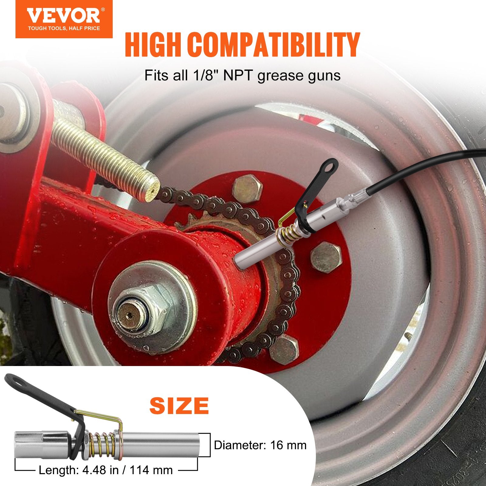 Grease Gun Coupler High Pressure — view 3