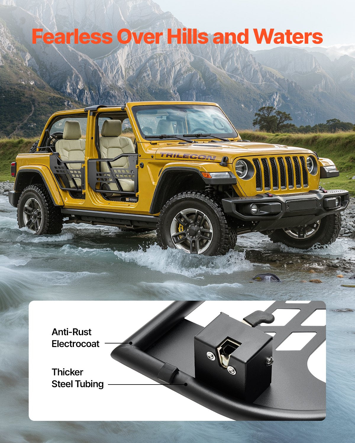 Jeep Tube Doors, 4-Door, Hunting — view 6