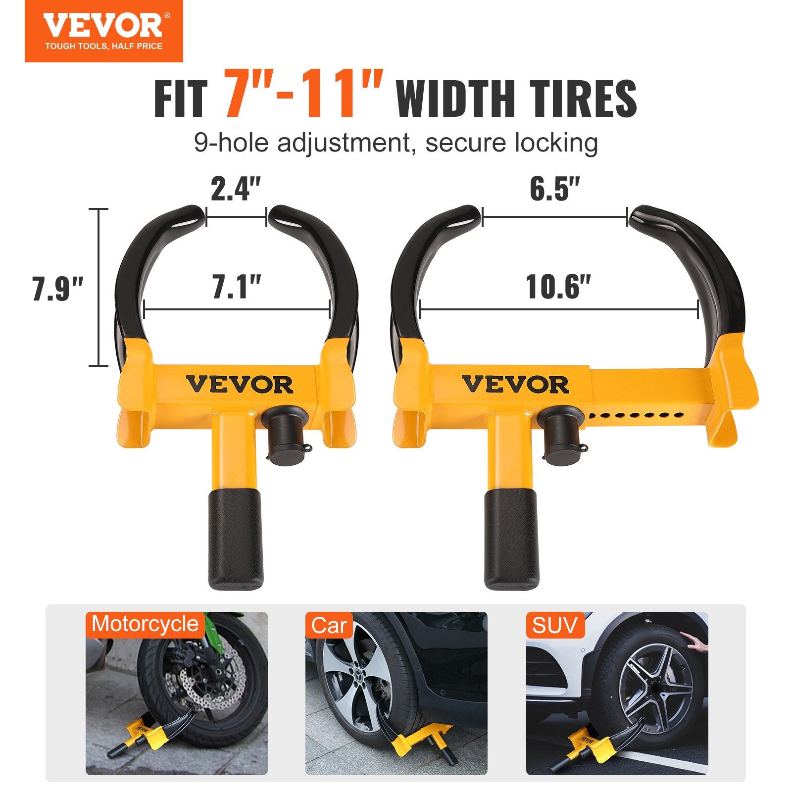 Wheel Lock, 2 Packs Universal — view 3