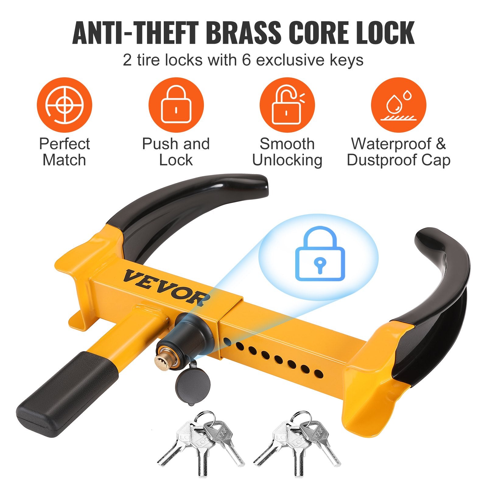 Wheel Lock, 2 Packs Universal — view 4