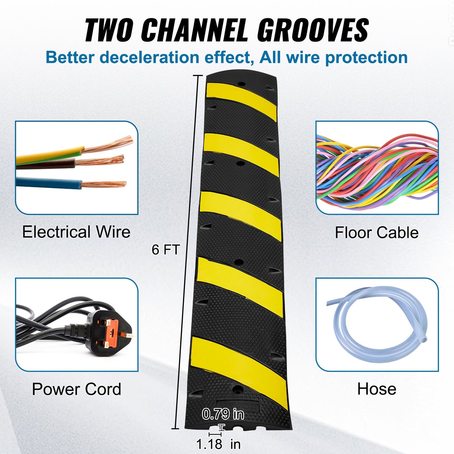 6 ft Rubber Speed Hump — view 4