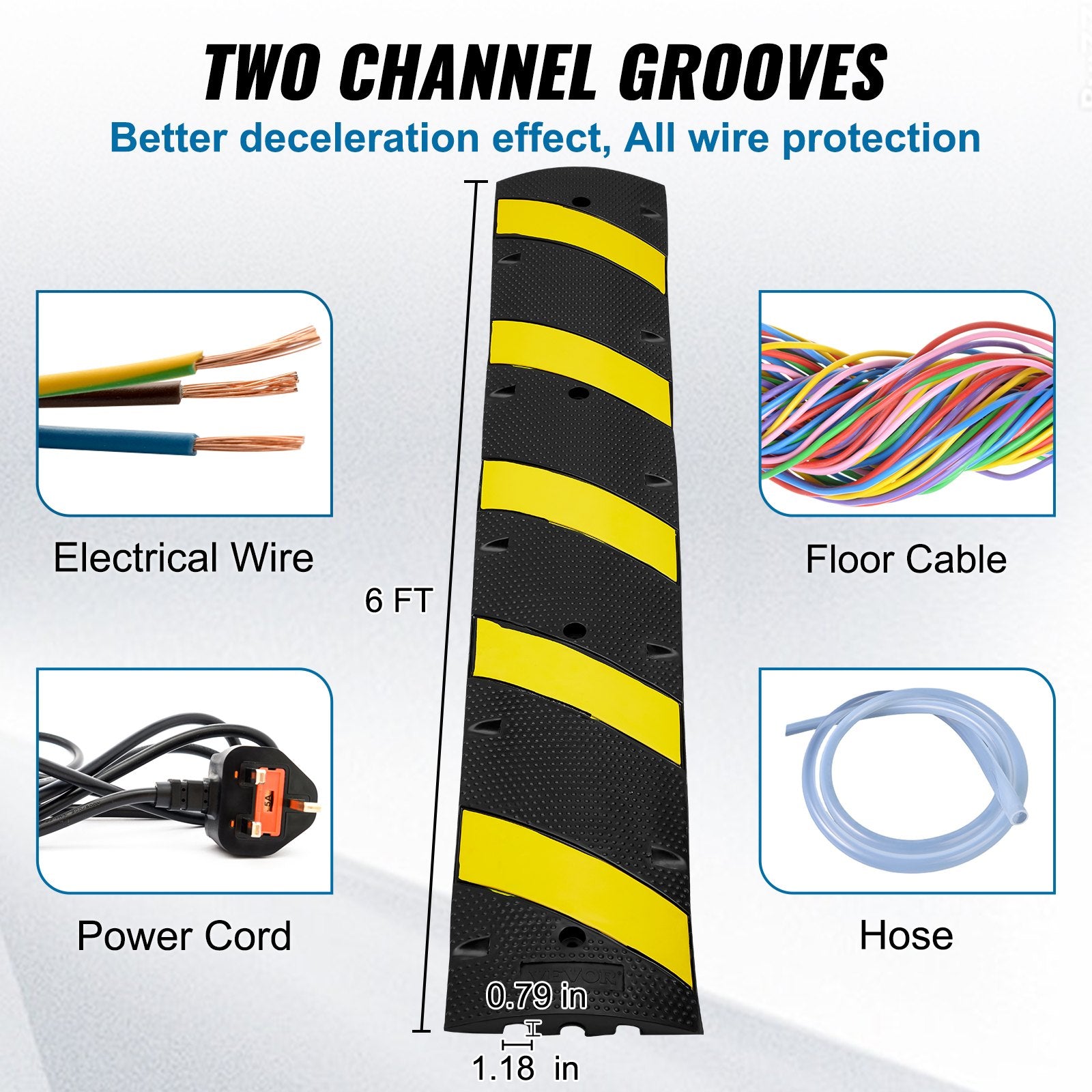 6 ft Rubber Speed Hump — view 4