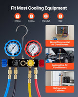 AC manifold gauge set, 4 way — view 4