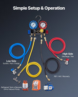 AC manifold gauge set, 4 way — view 7