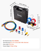 AC manifold gauge set, 4 way — view 8