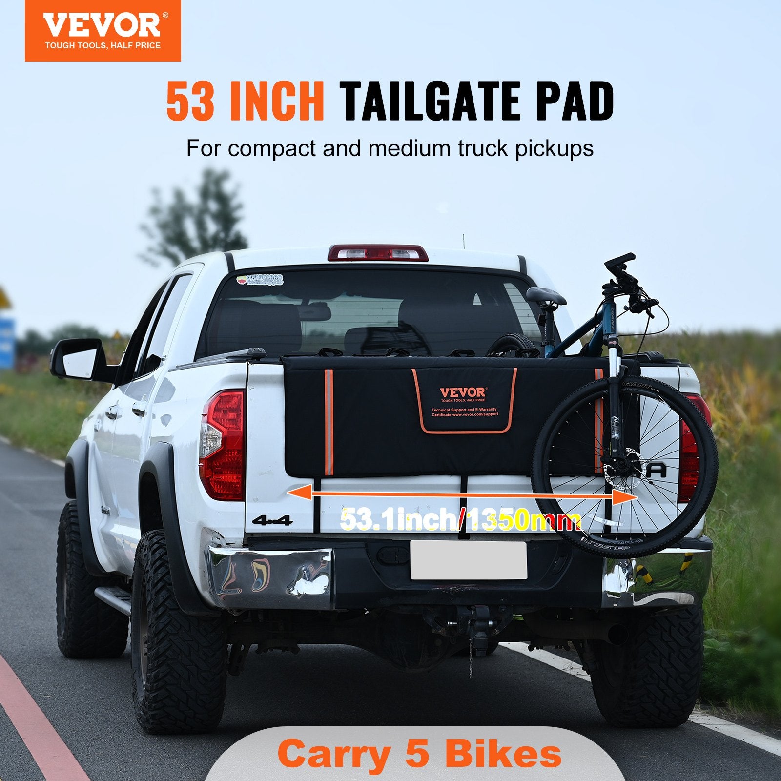 53-inch Tailgate Pad 5-Bike Pickup — view 3