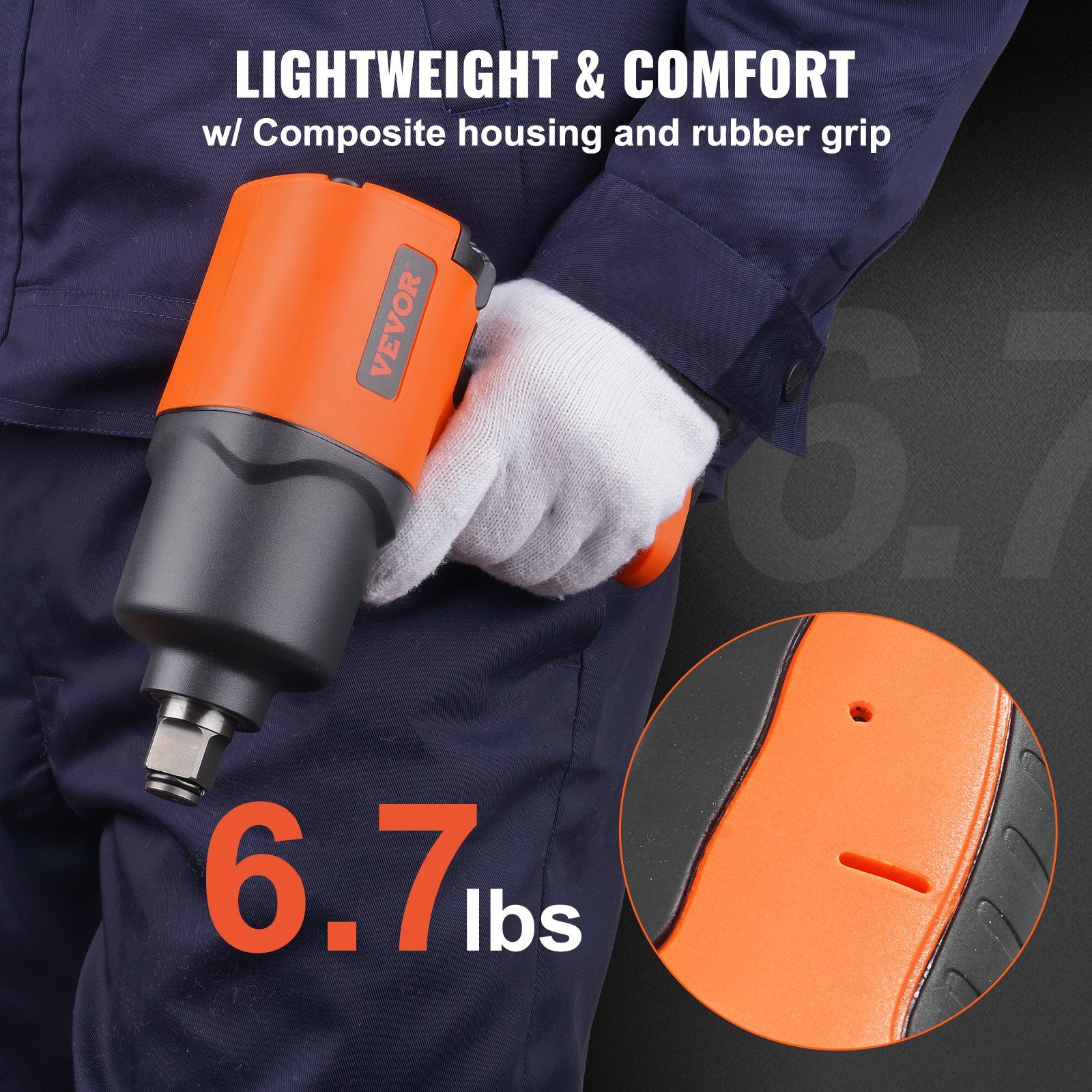 Air Impact Wrench, 3/4-Inch Drive — view 4