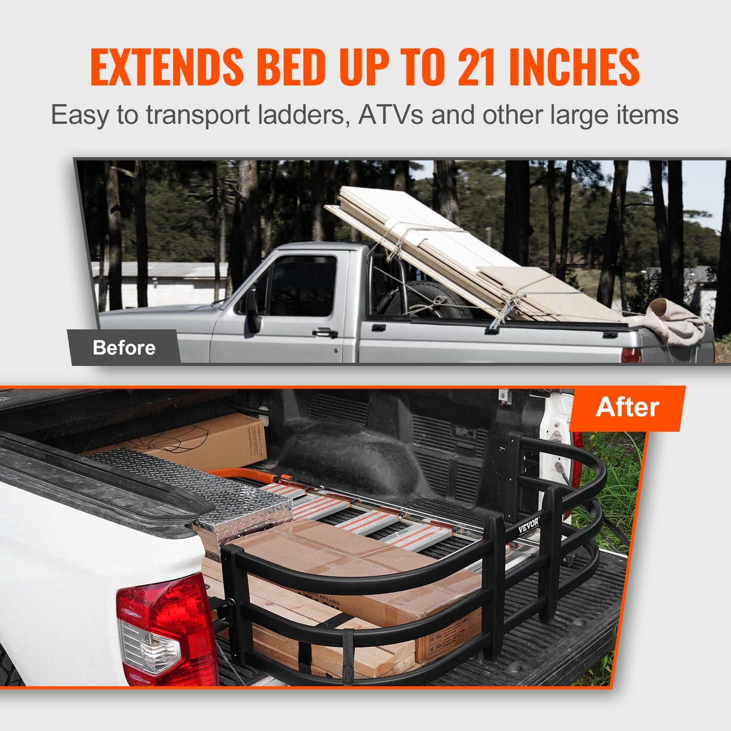 Truck Bed Extender, Aluminium Retractable — view 4
