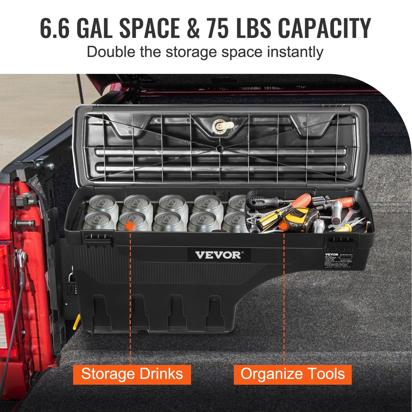 Truck Bed Storage Box, Lockable — view 6