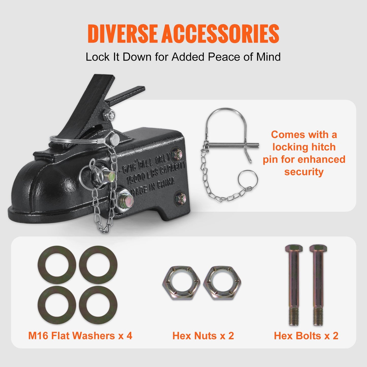 Adjustable Trailer Coupler, 2-5/16 Hitch — view 6