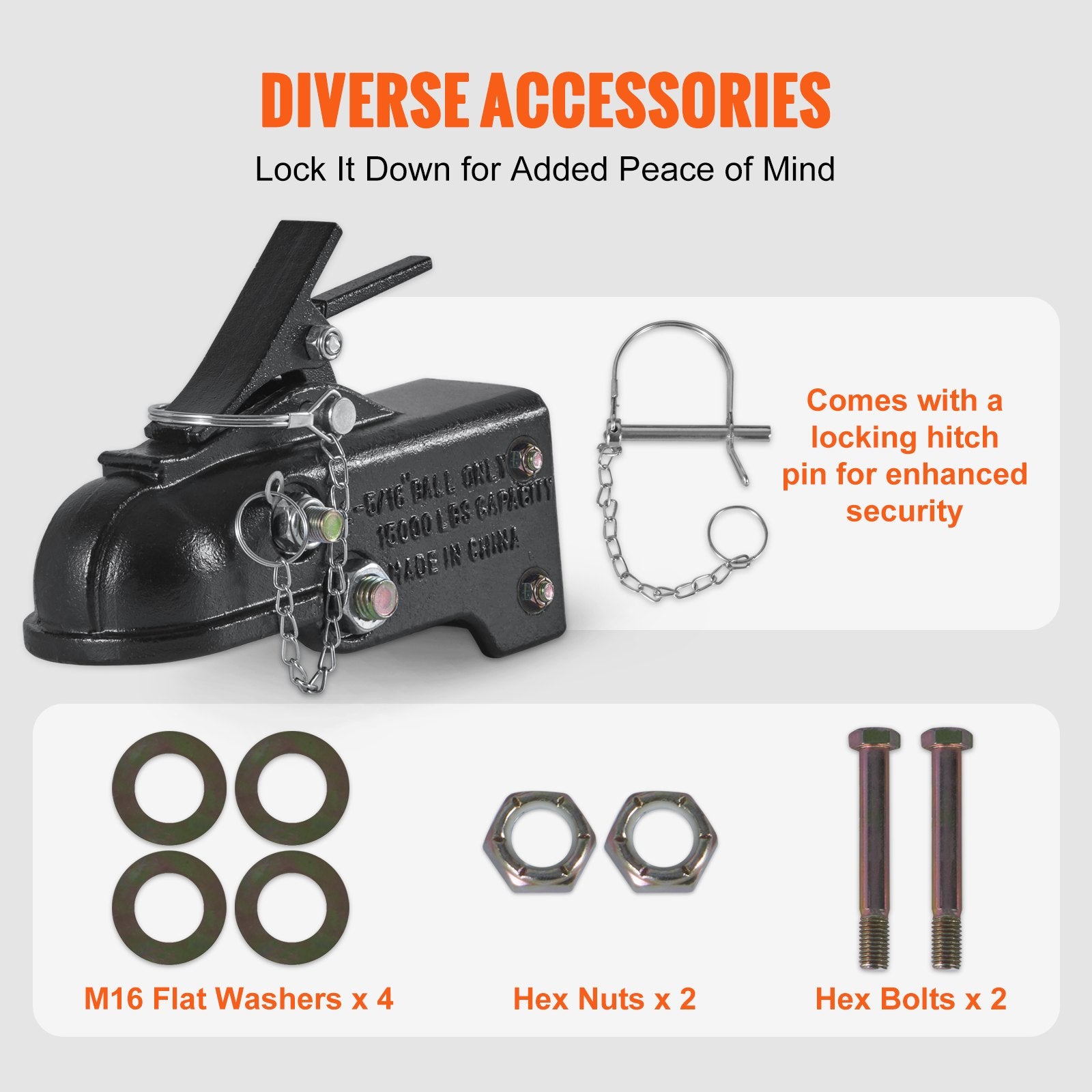 Adjustable Trailer Coupler, 2-5/16 Hitch — view 6