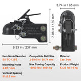 Adjustable Trailer Coupler, 2-5/16 Hitch — view 8