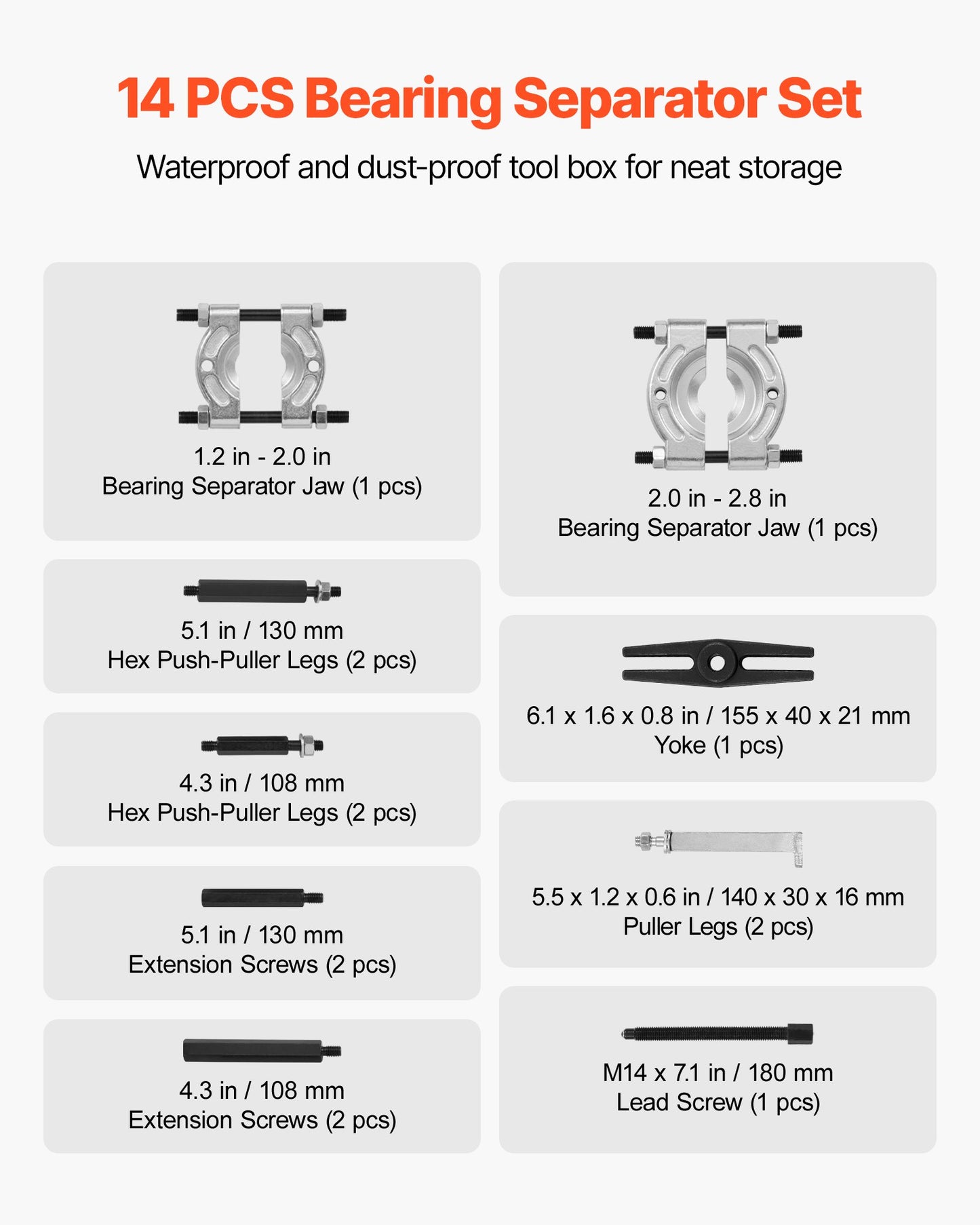 Bearing Puller Kit, 14-Piece 5 — view 8