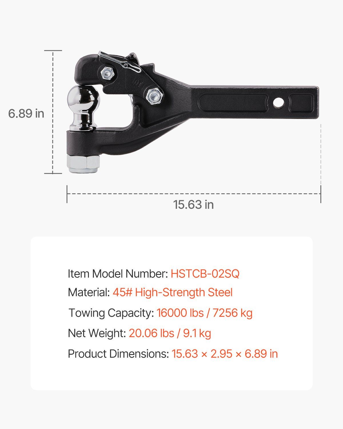 Pintle Hook 7256 kg Capacity — view 8