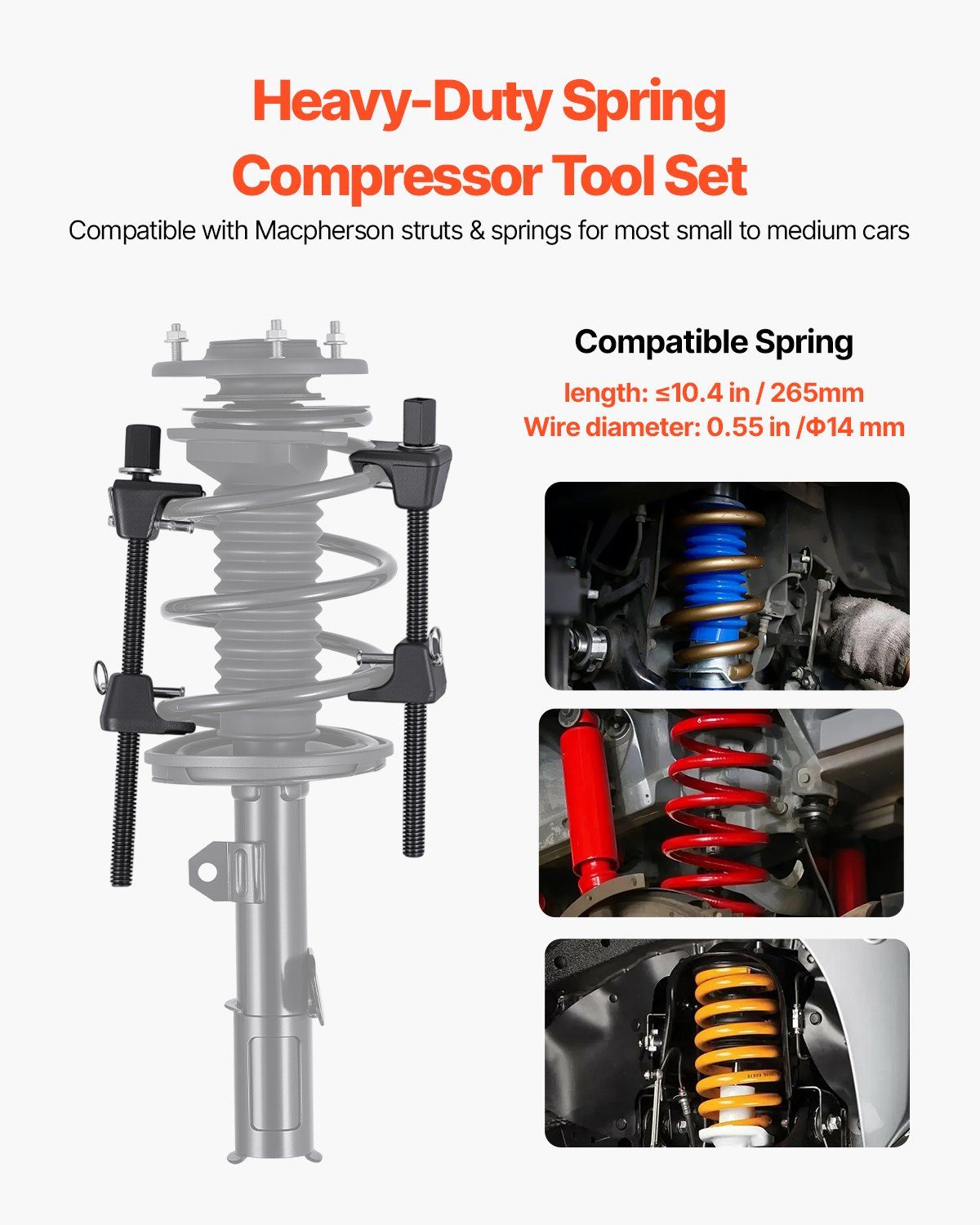 Heavy duty strut spring compressor 2 pack — view 3