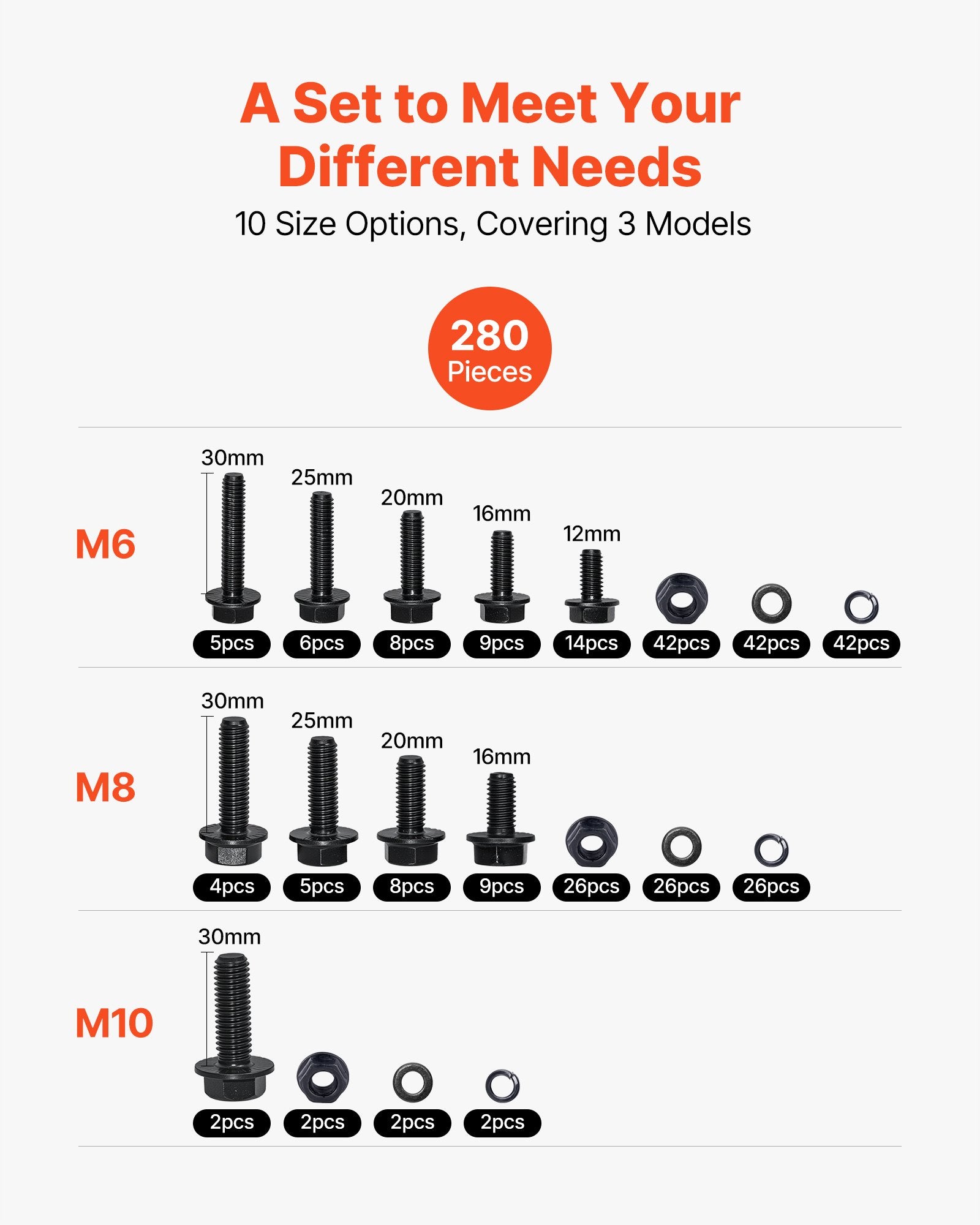 280 Pcs Bolts and Nuts — view 3