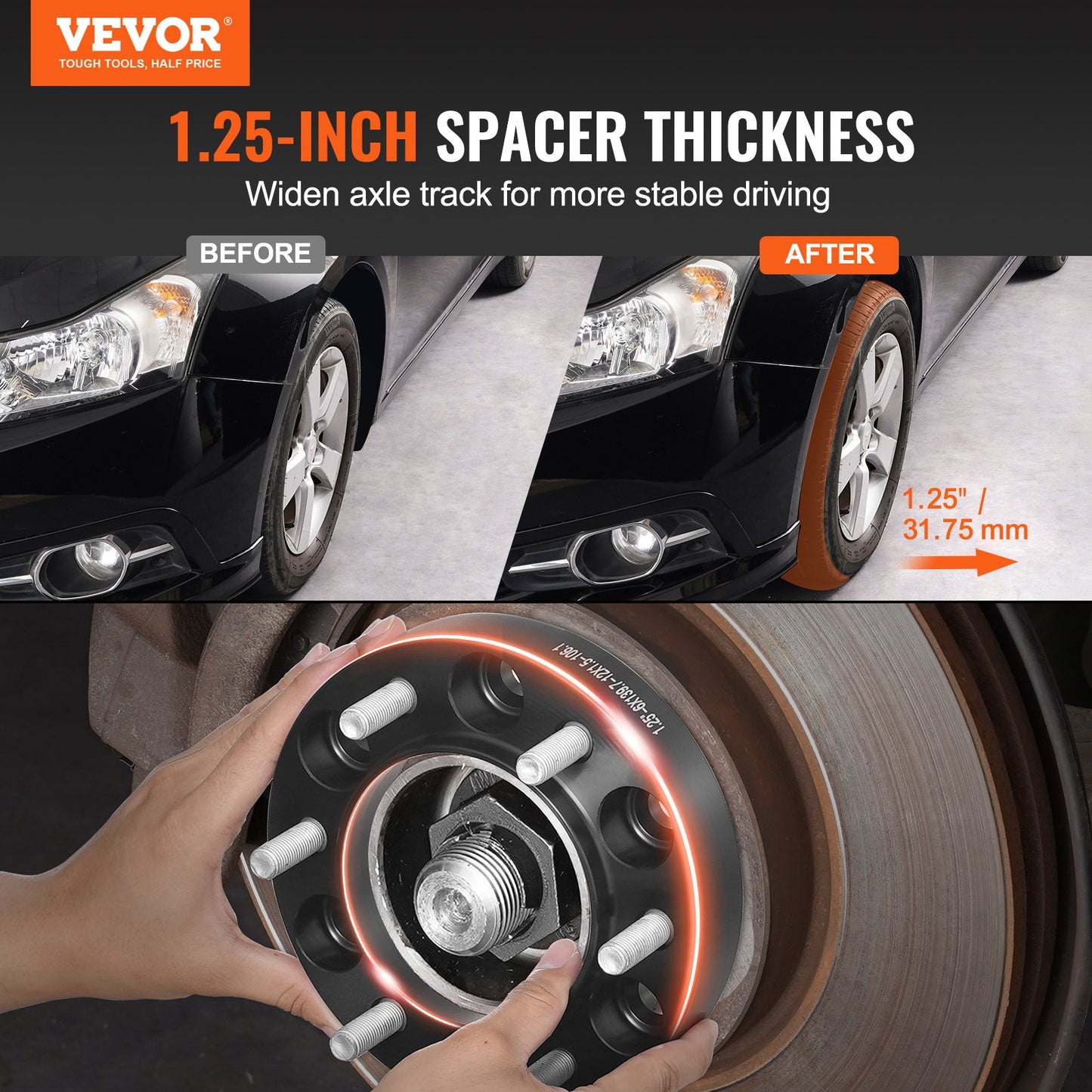 1.25 6x5 Wheel Spacers Wheel — view 3
