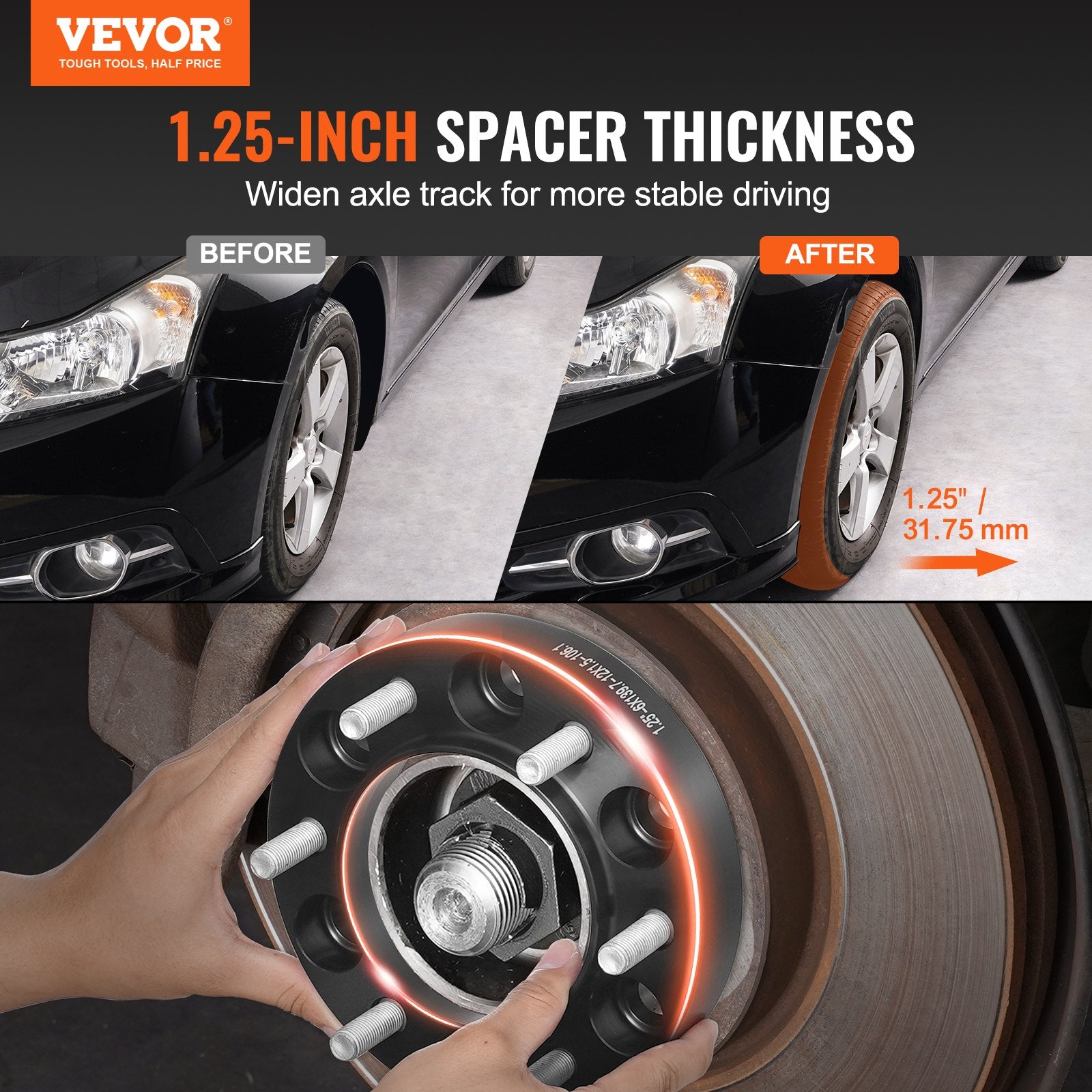 1.25 6x5 Wheel Spacers Wheel — view 3
