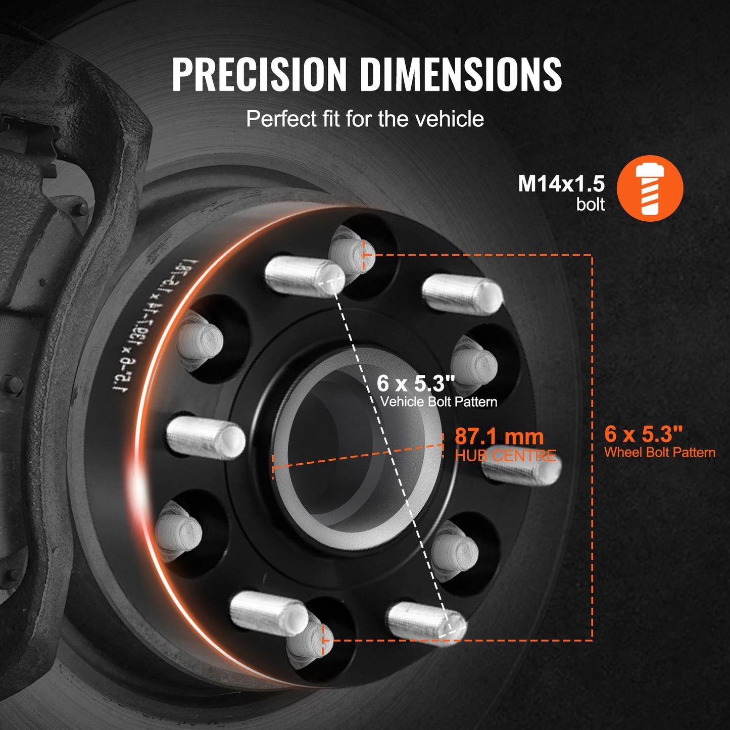1.5 6x5.3 Wheel Spacers Wheel — view 4