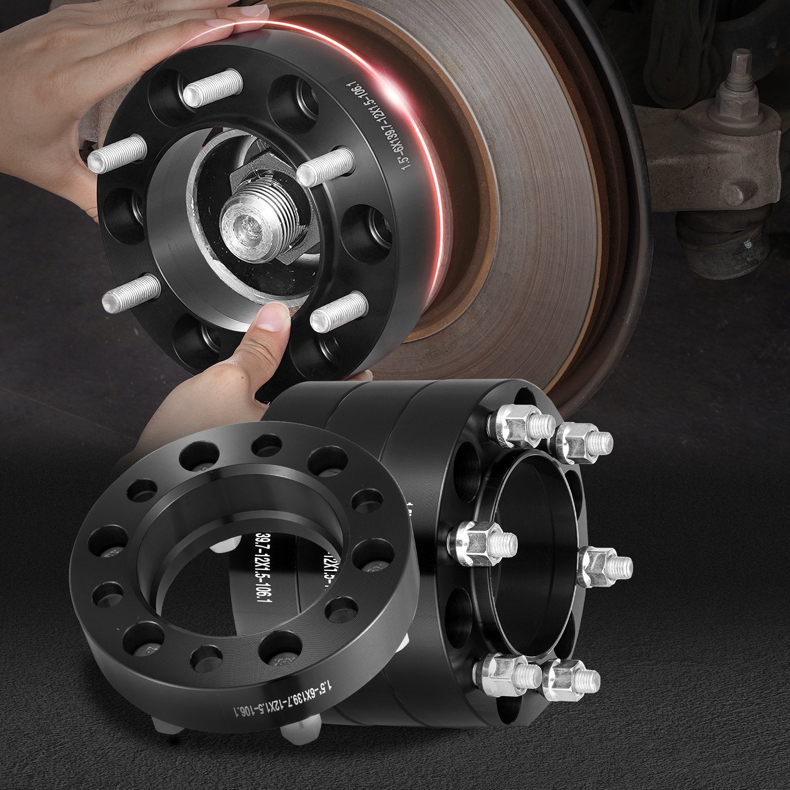 1.5 6x5.5 Wheel Spacers Wheel — view 9