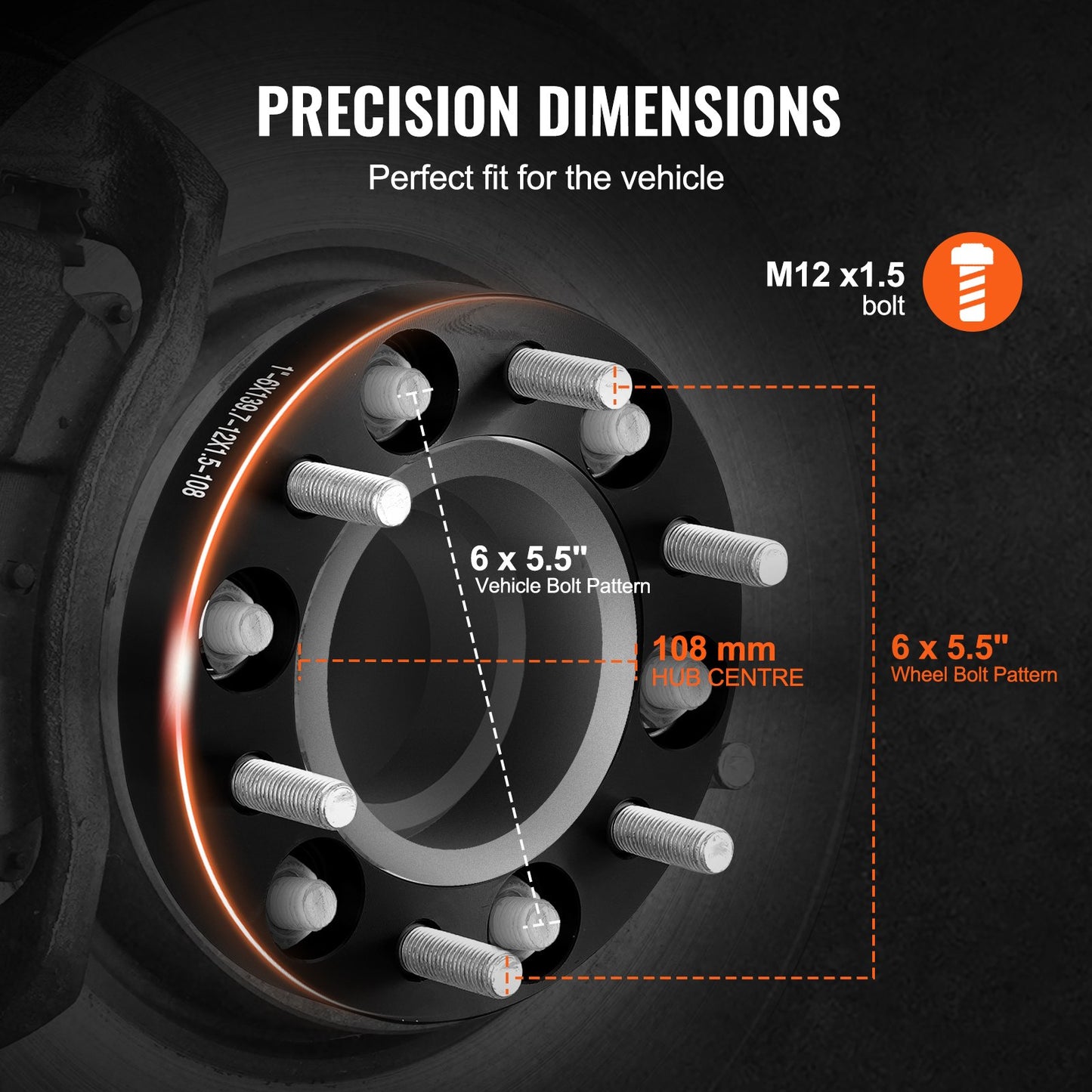 1 6x5.5 Wheel Spacers Wheel — view 4