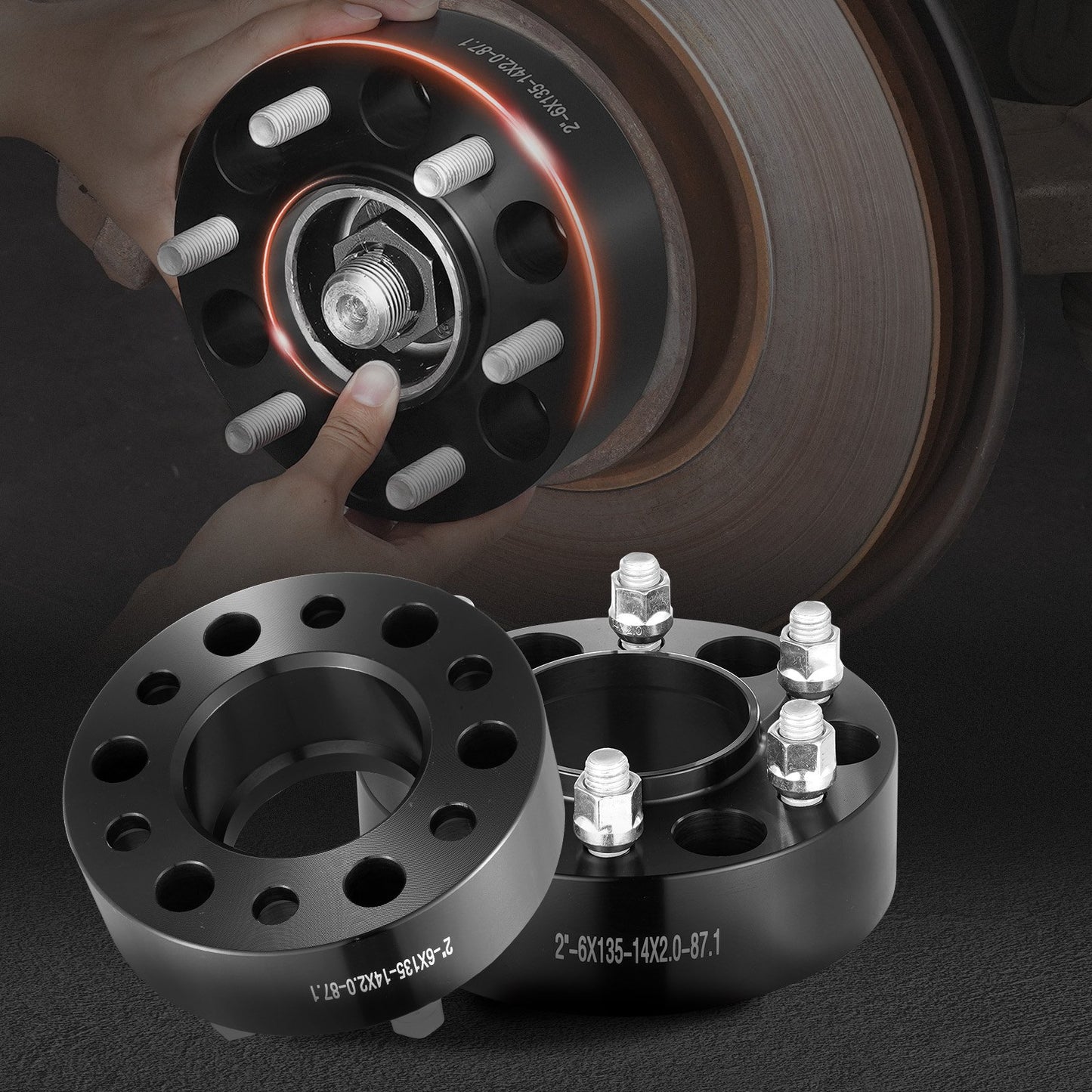 2 6x5.3 Wheel Spacers Wheel — view 9