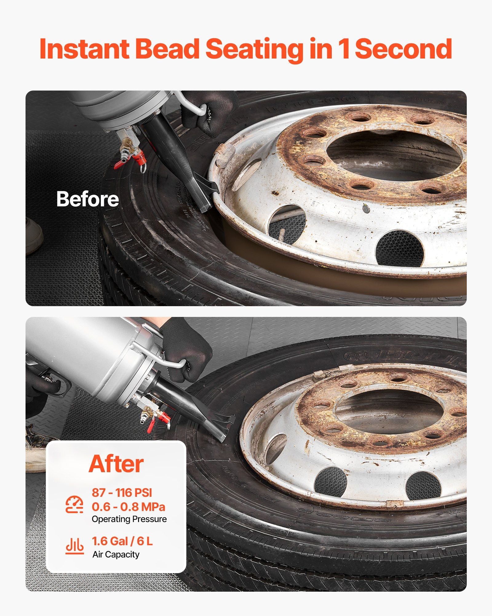 Portable tyre bead seater 6 L — view 3