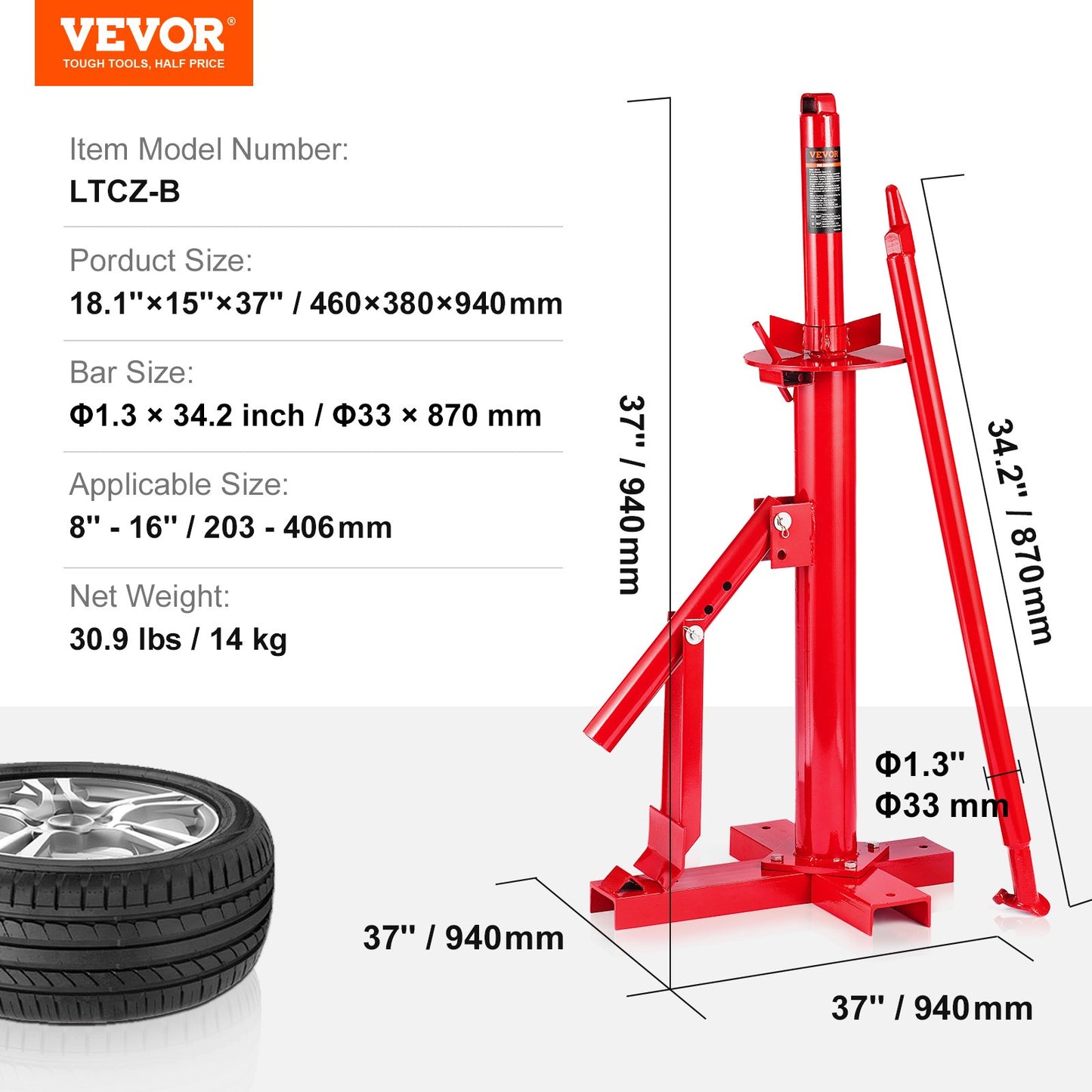 Manual Tyre Changer, Portable Hand — view 8