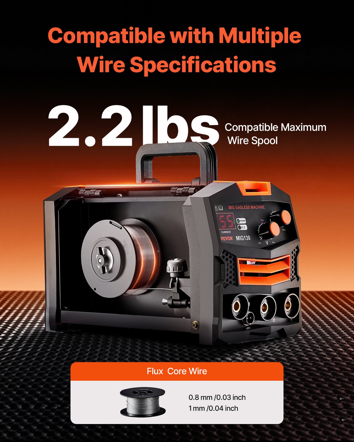 MIG Welder 130Amp Gasless Flux — view 7