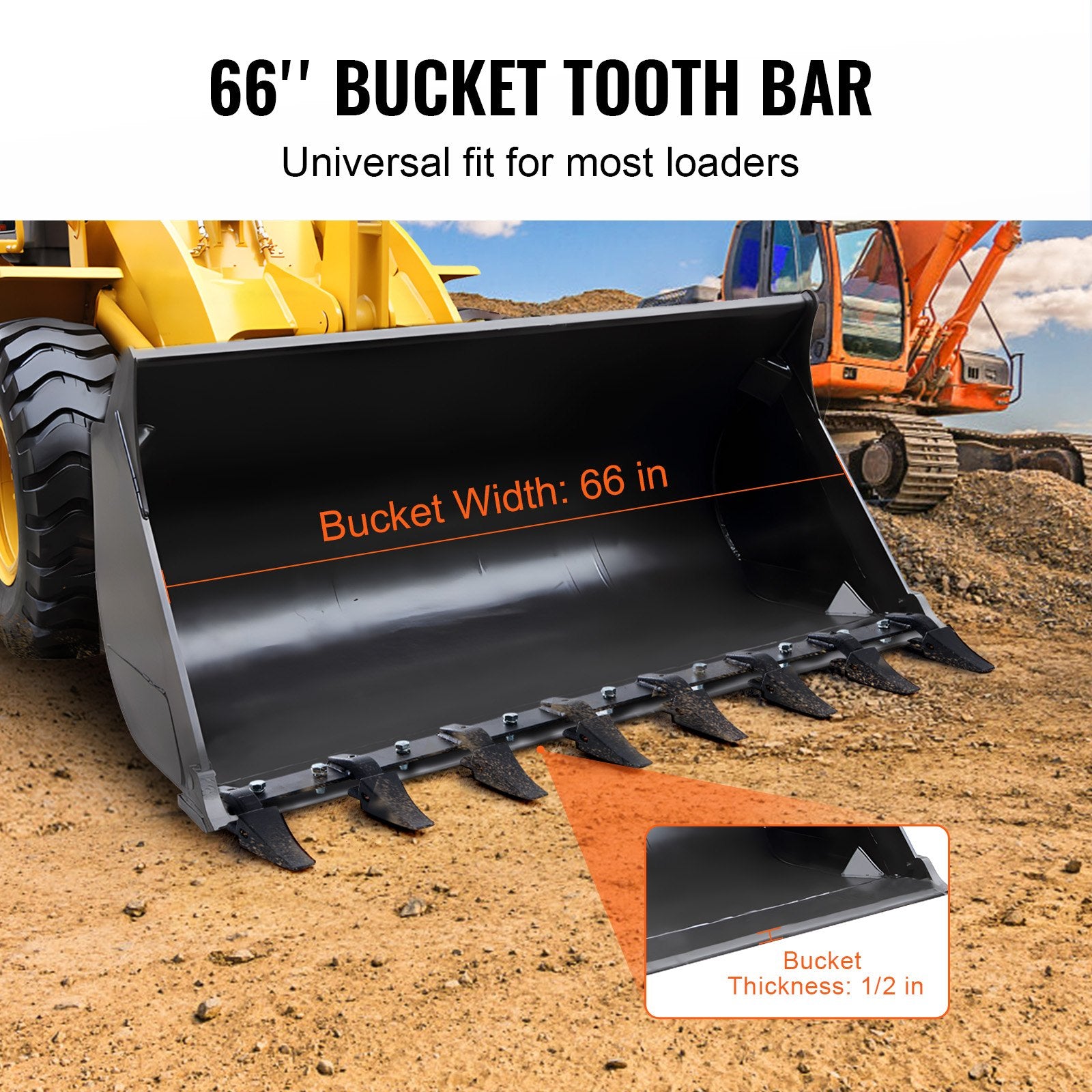 Bucket Tooth Bar, 1650mm, Heavy — view 6
