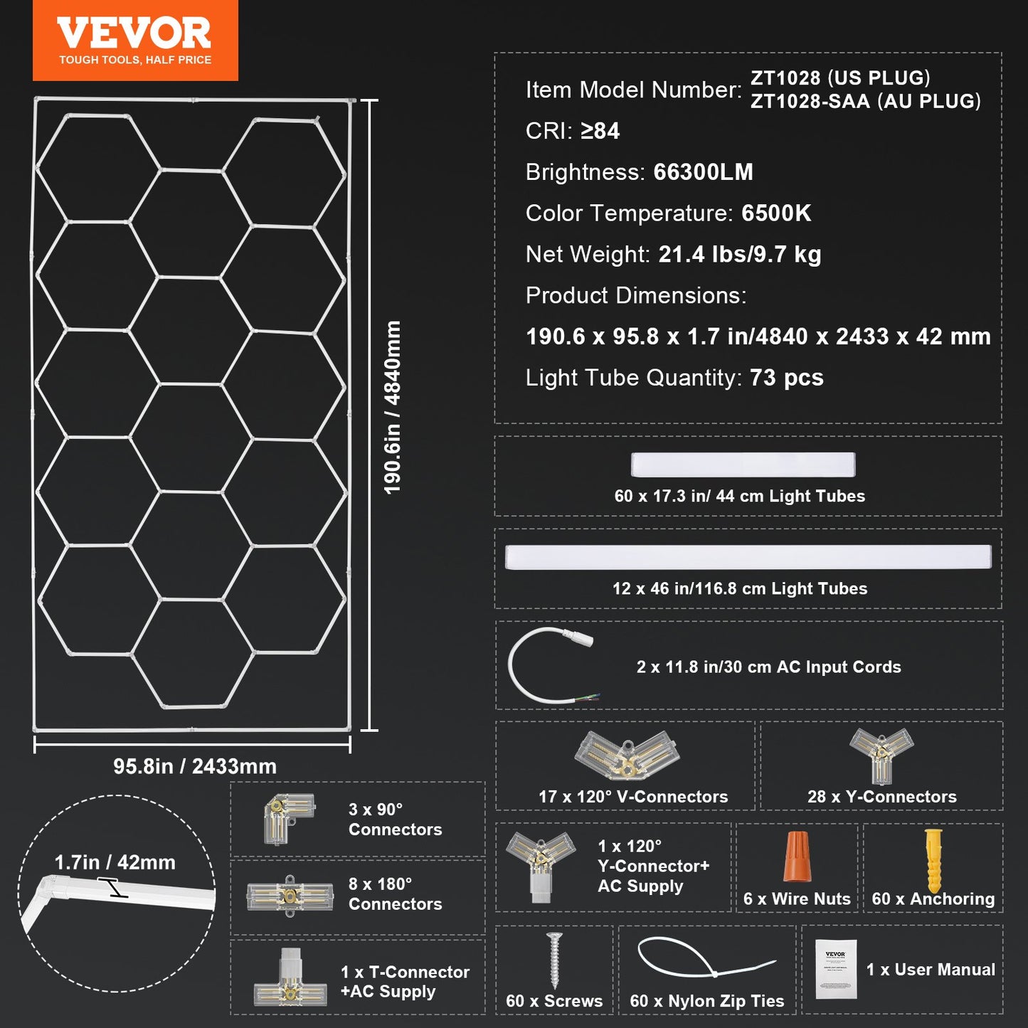 Hexagon Garage Lights 66300LM 15 — view 8