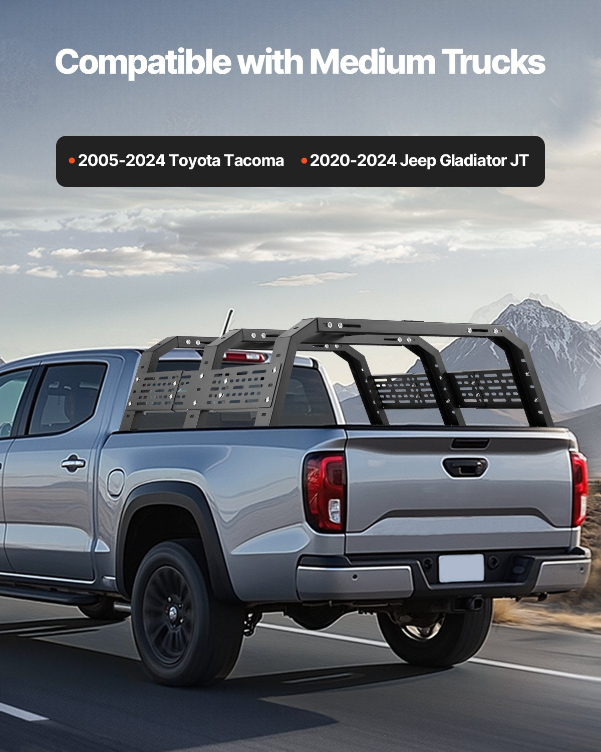 Overland Truck Bed Rack, 125-172.5 — view 3