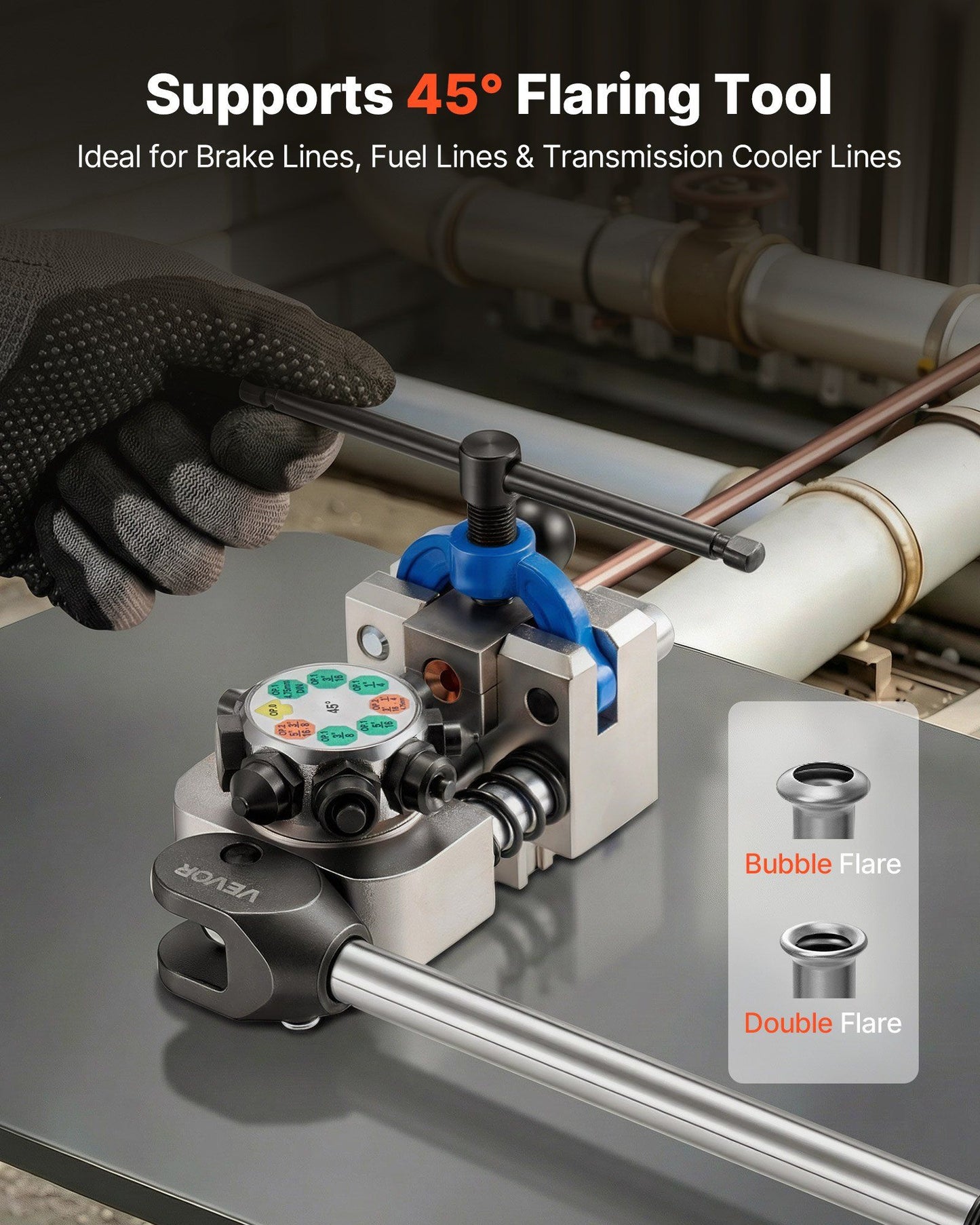 Professional brake line flaring tool kit — view 3