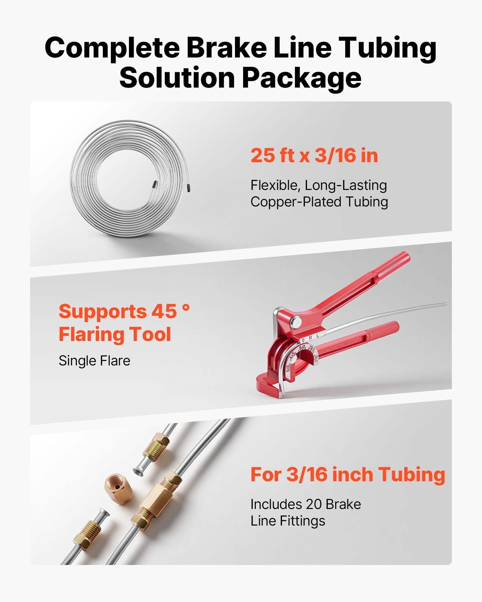 Brake line repair kit with single flaring tool — view 3