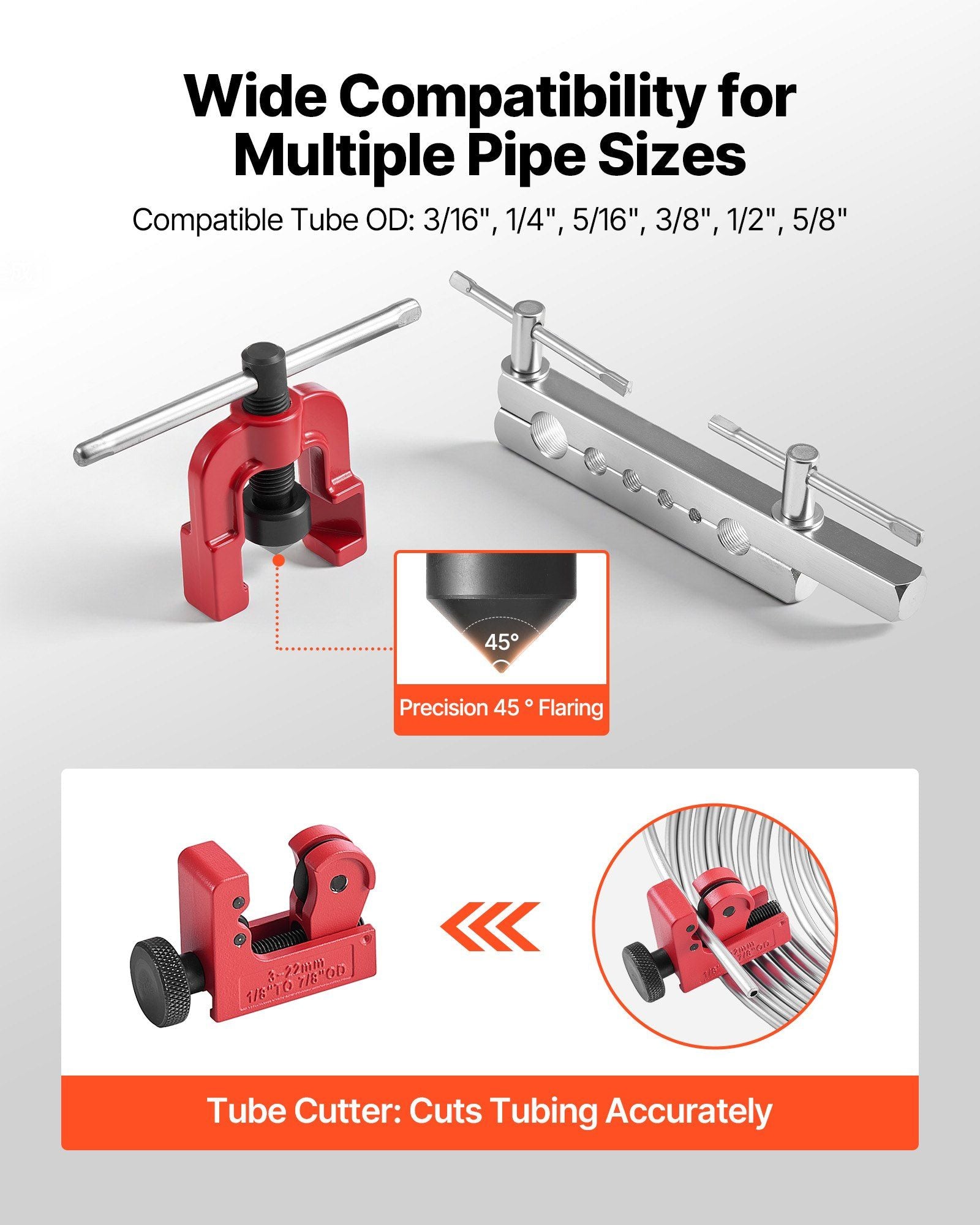 Brake line repair kit with single flaring tool — view 6